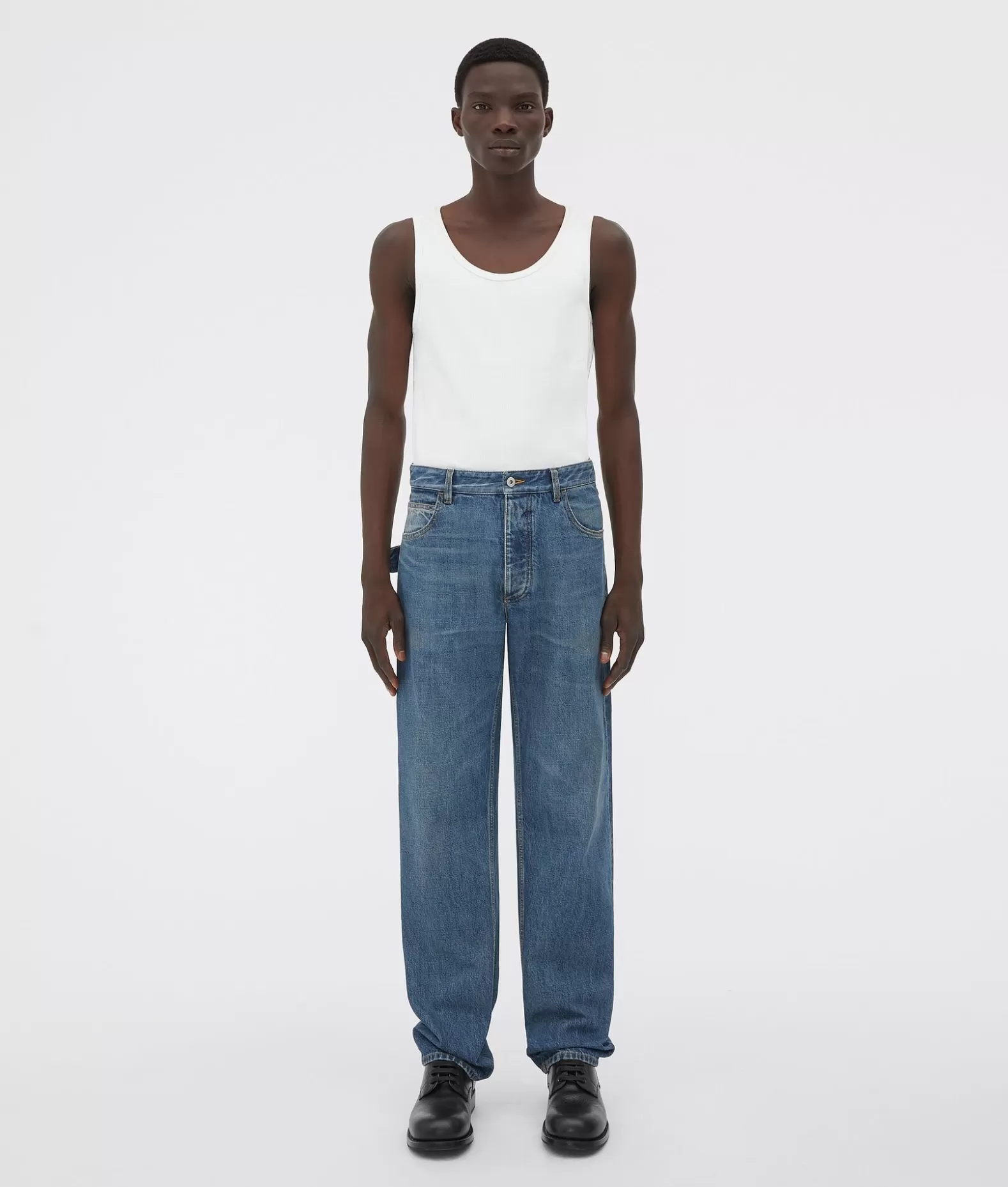 Denim | Pantaloni E Shorts^Bottega Veneta Jeans Con Taglio Dritto In Denim Original Dal Lavaggio Medio Original medium wash indigo