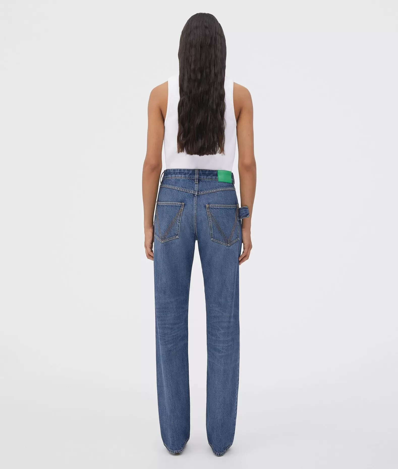 Pantaloni E Shorts | Denim^Bottega Veneta Jeans Con Taglio Dritto In Denim Original Dal Lavaggio Medio Original medium wash indigo