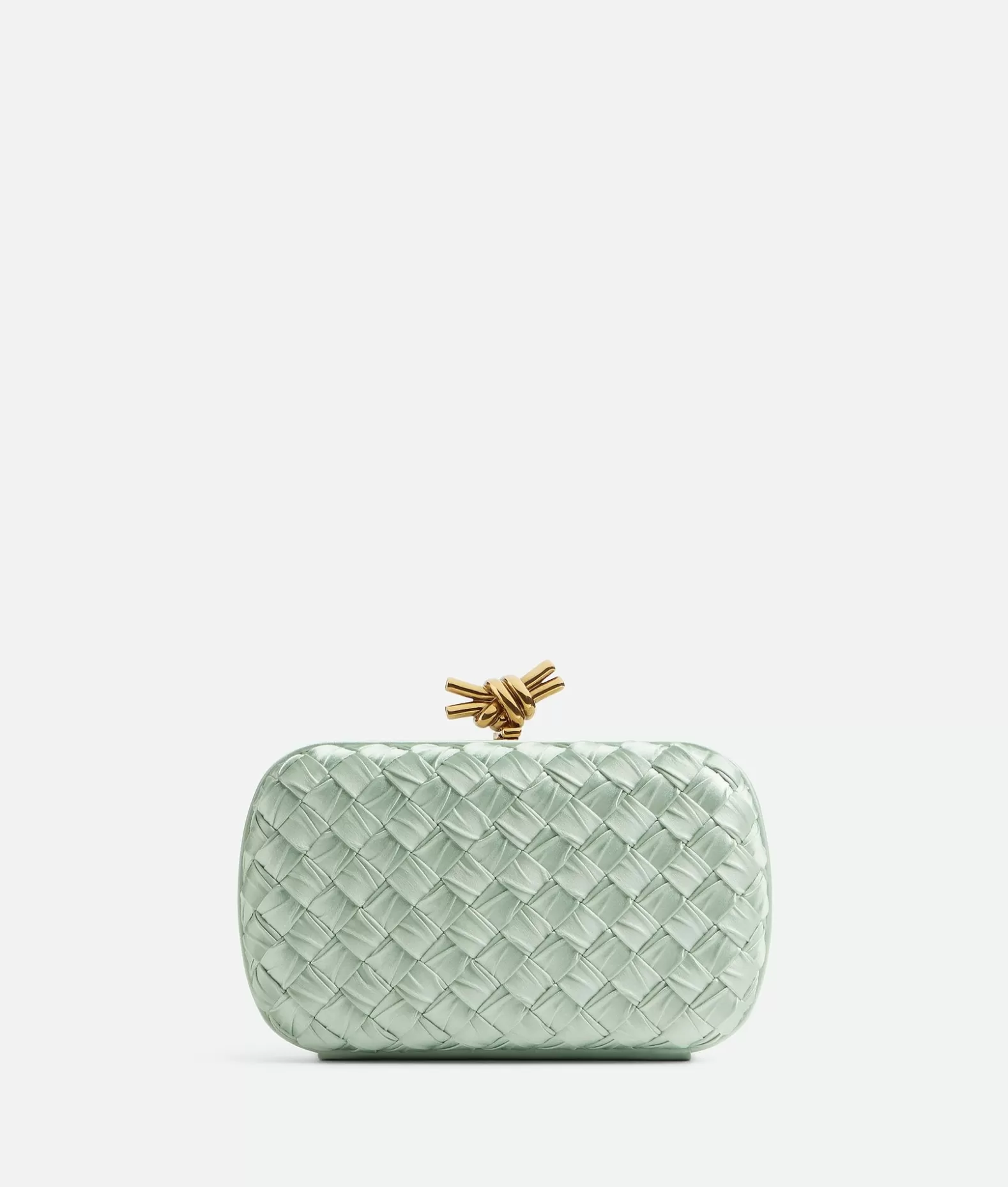 Pochette^Bottega Veneta Knot Seafoam