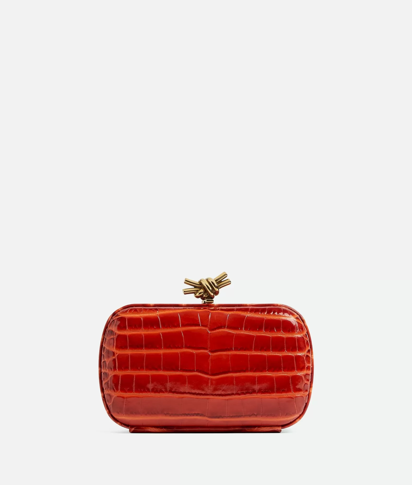 Pochette^Bottega Veneta Knot Bitter orange