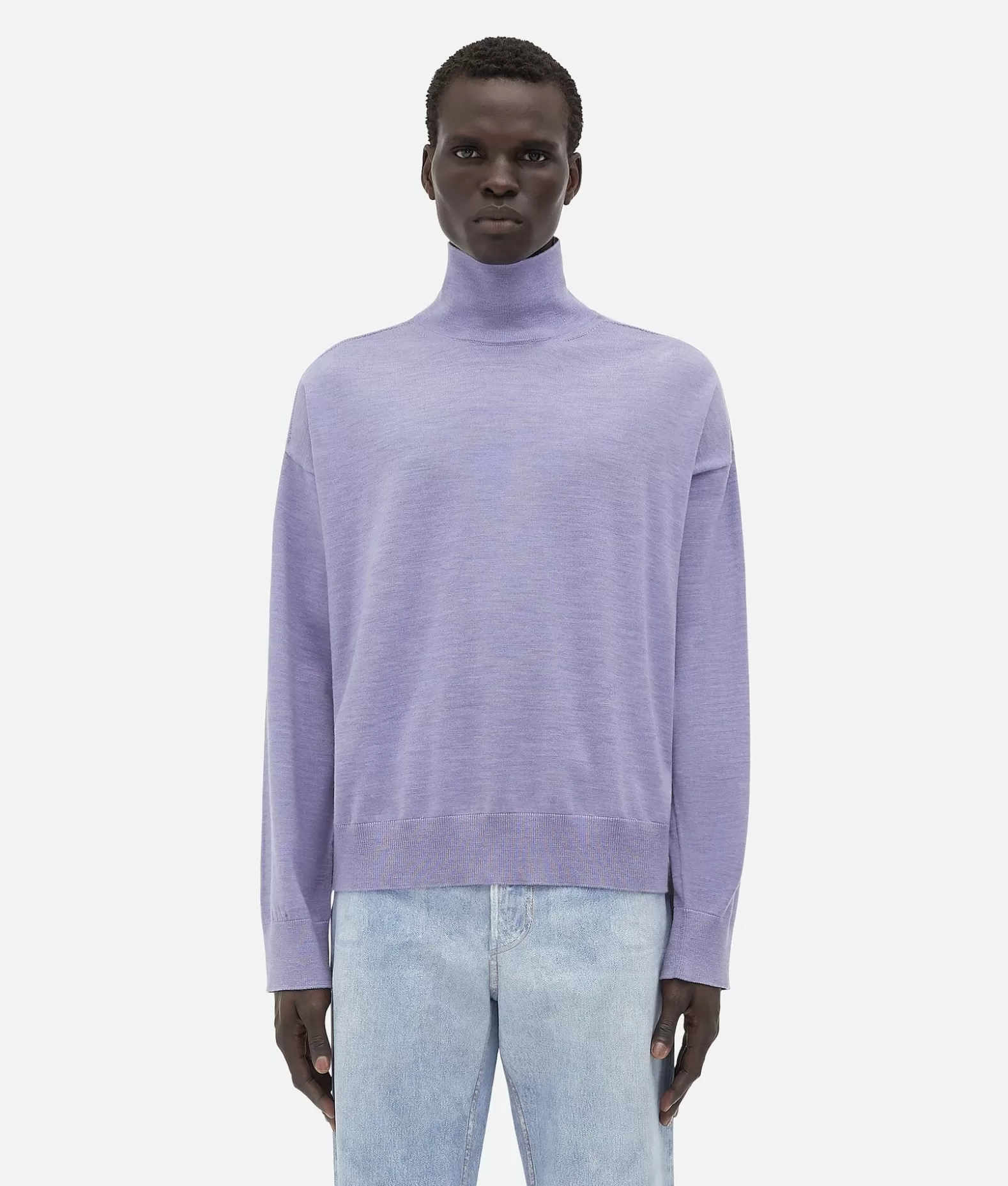 Maglieria^Bottega Veneta Maglia Dolcevita In Lana Leggera Perwinkle