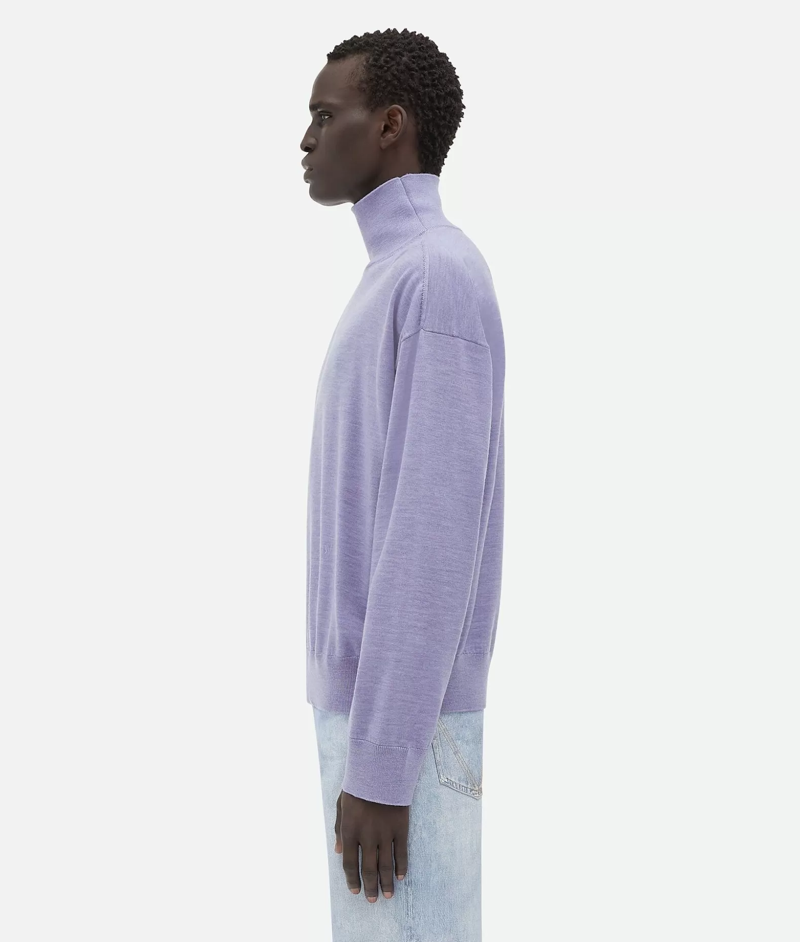 Maglieria^Bottega Veneta Maglia Dolcevita In Lana Leggera Perwinkle