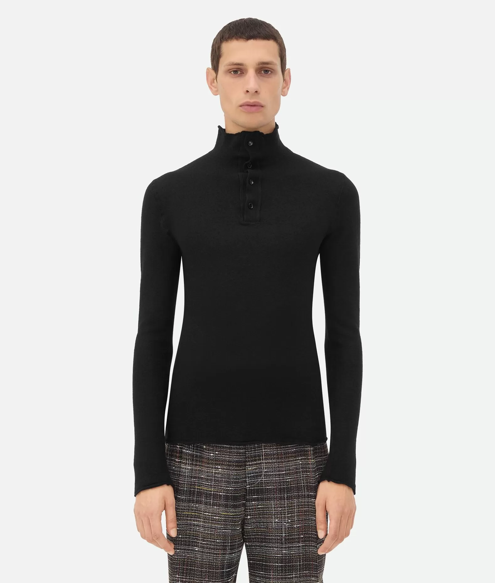 Maglieria^Bottega Veneta Maglia In Feltro Di Lana Black