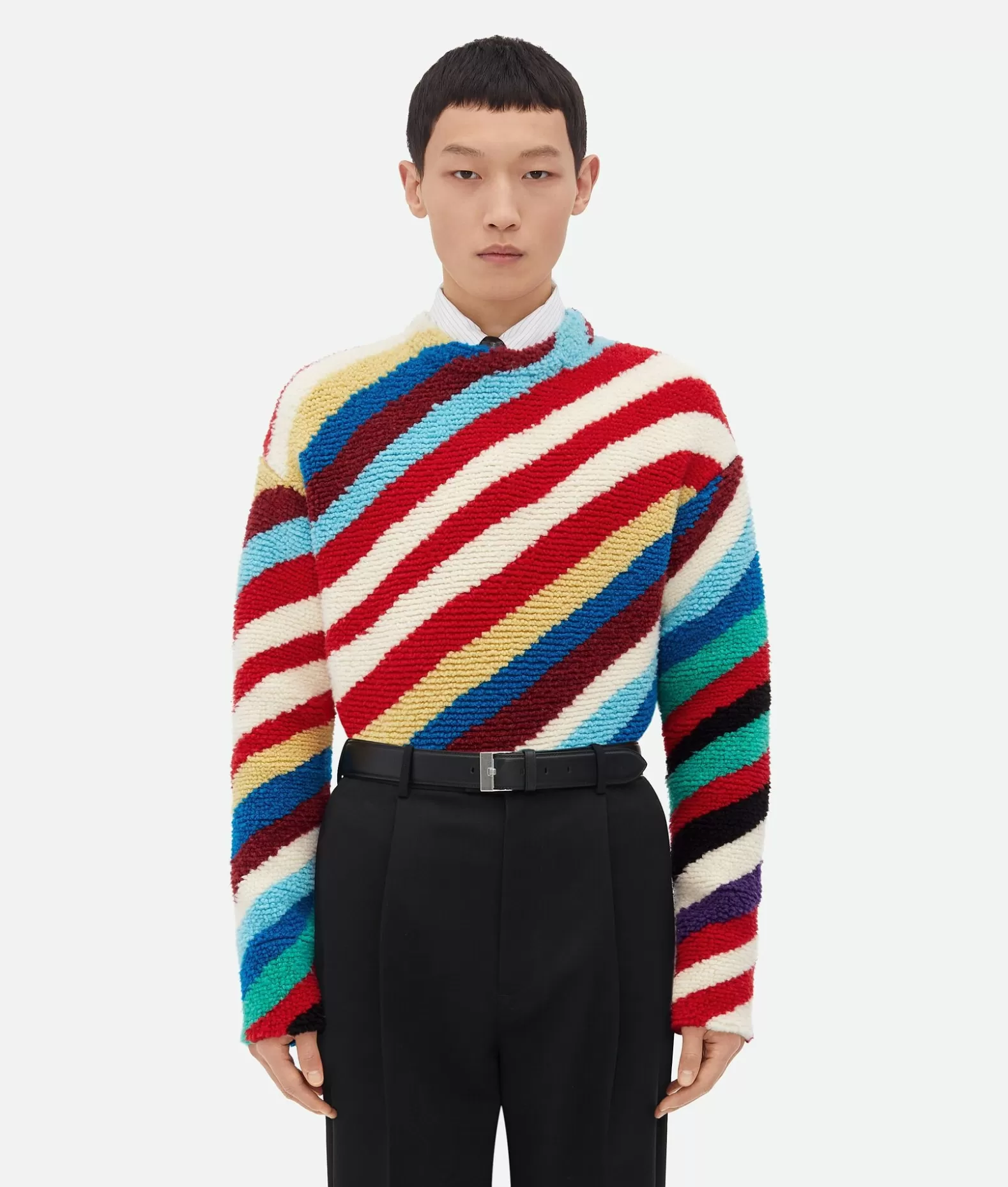 Maglieria^Bottega Veneta Maglia In Lana A Righe Multicolor