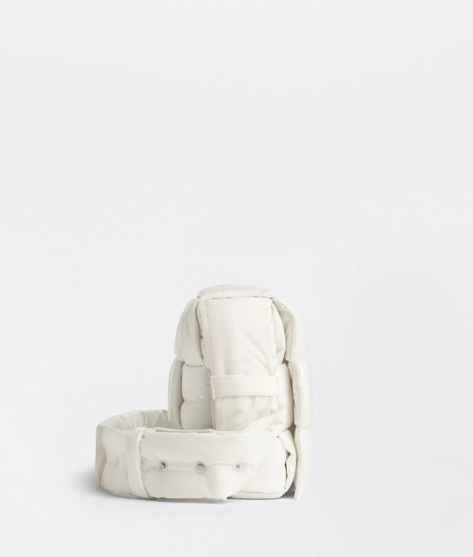 A Tracolla^Bottega Veneta Maxi Padded Tech Cassette White