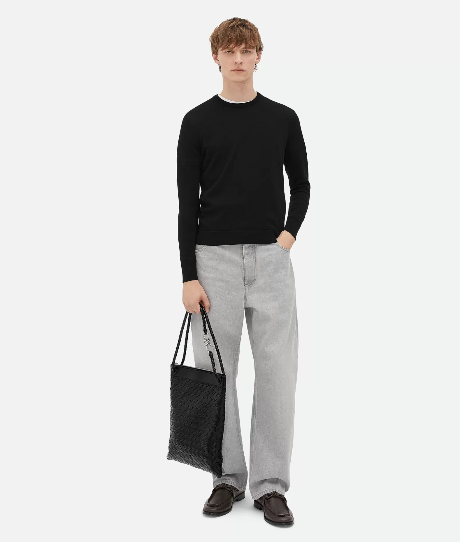 Shopper | A Tracolla^Bottega Veneta Messenger Andiamo Piatta Black