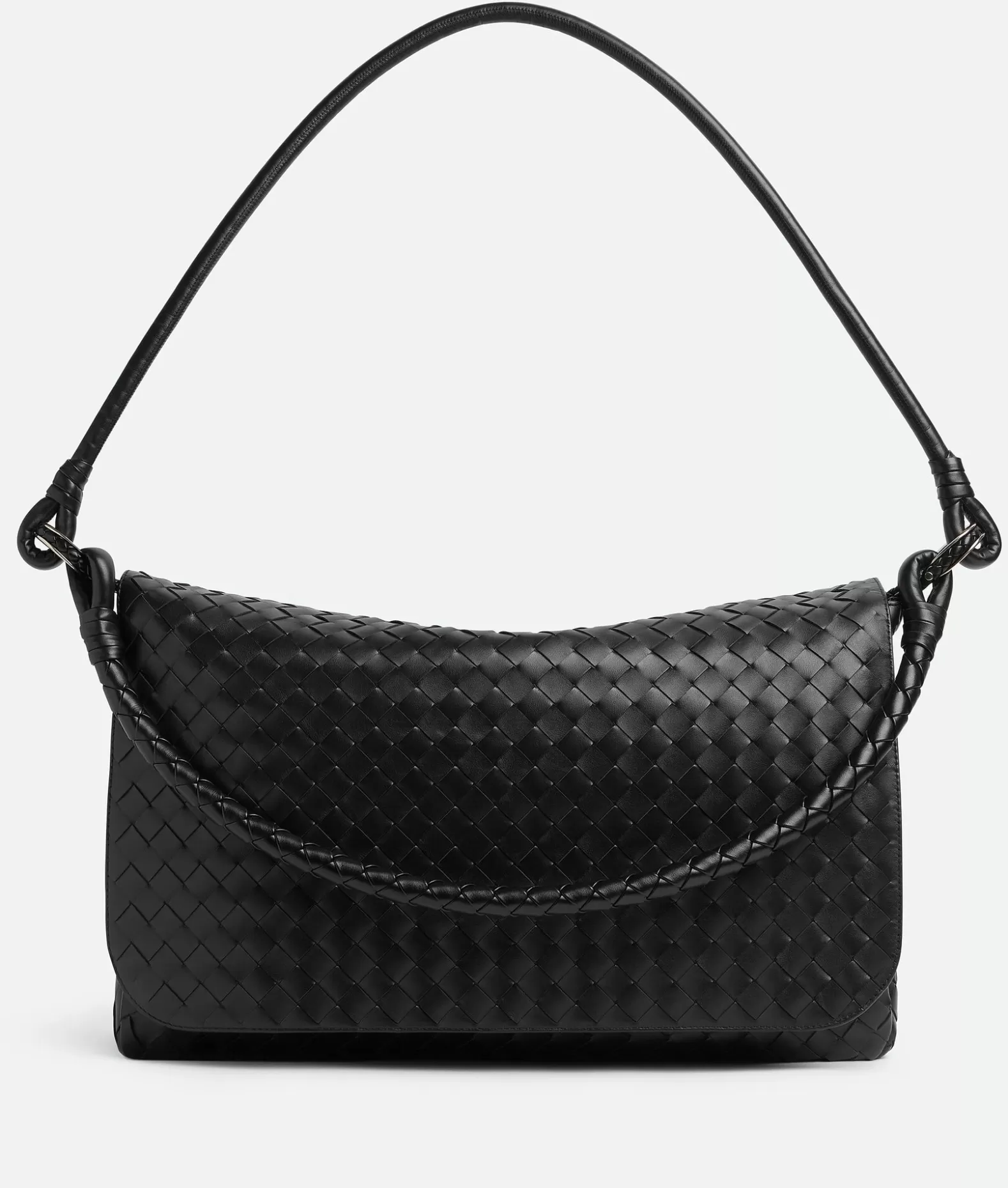 A Tracolla^Bottega Veneta Messenger Swing Grande Black