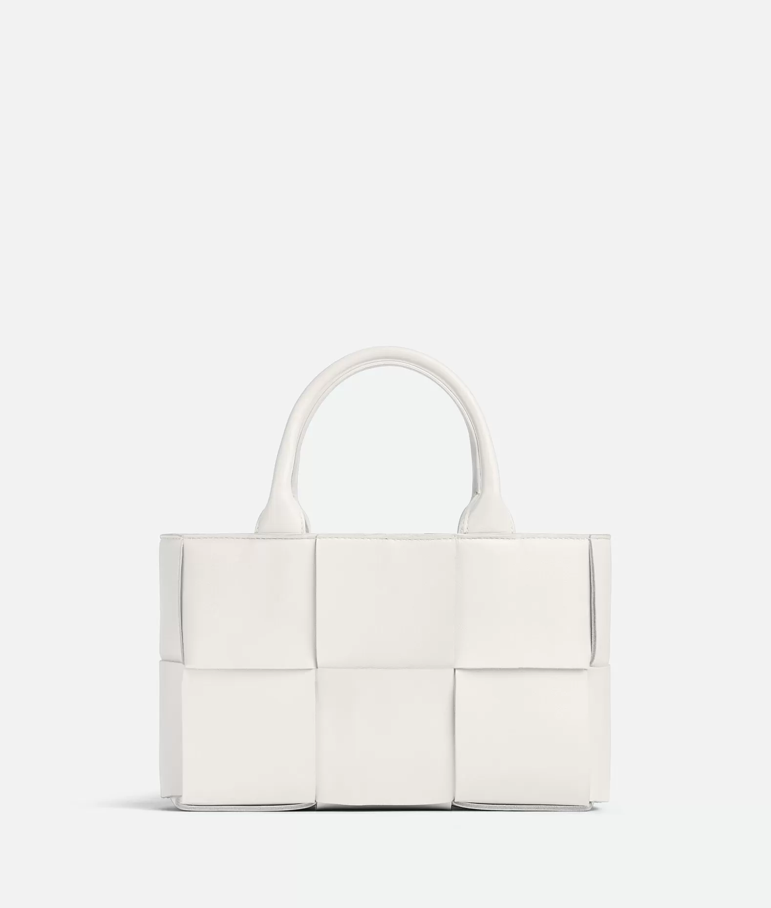 Mini^Bottega Veneta Mini Arco Tote White