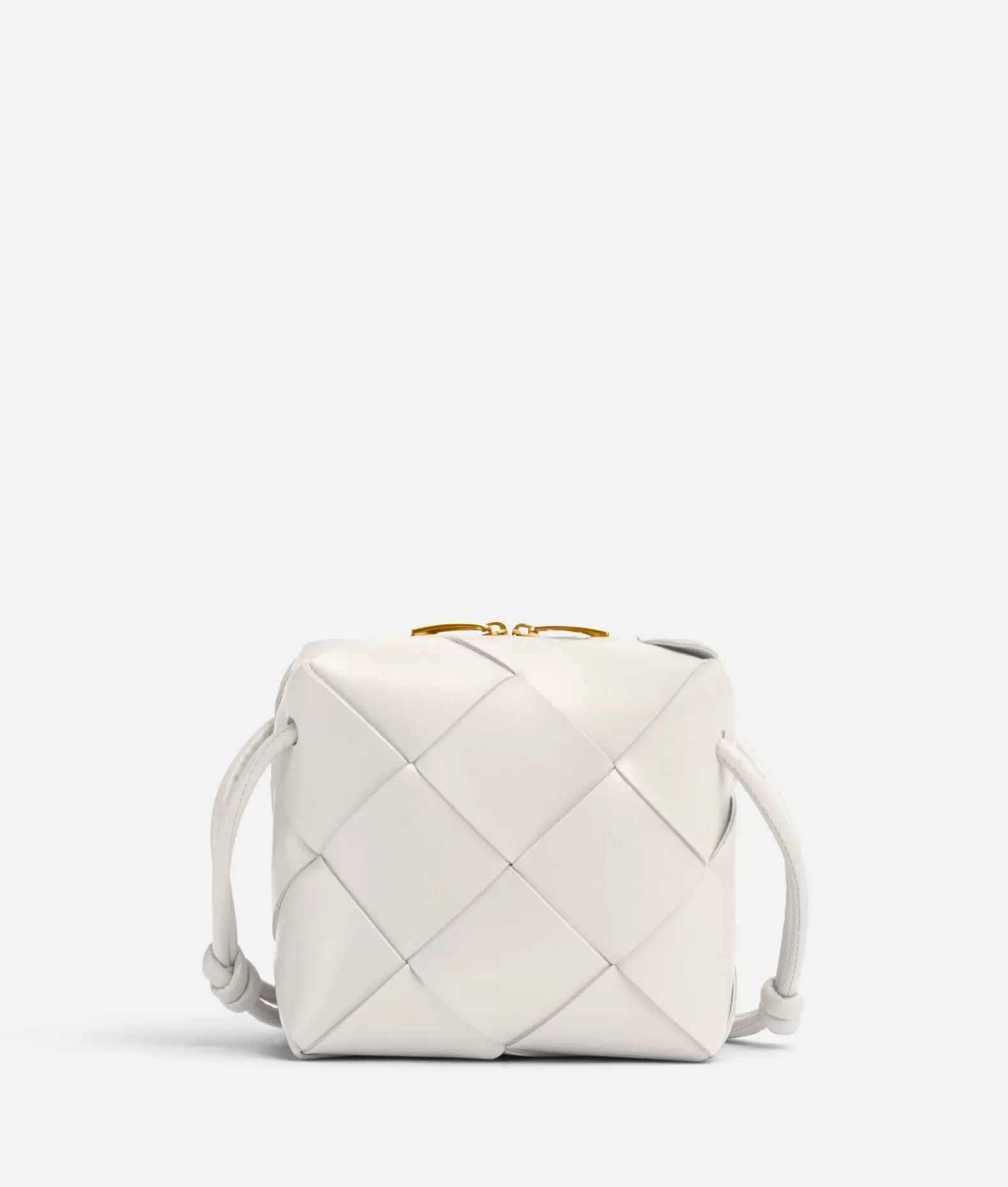 Mini^Bottega Veneta Mini Cassette Camera Bag White