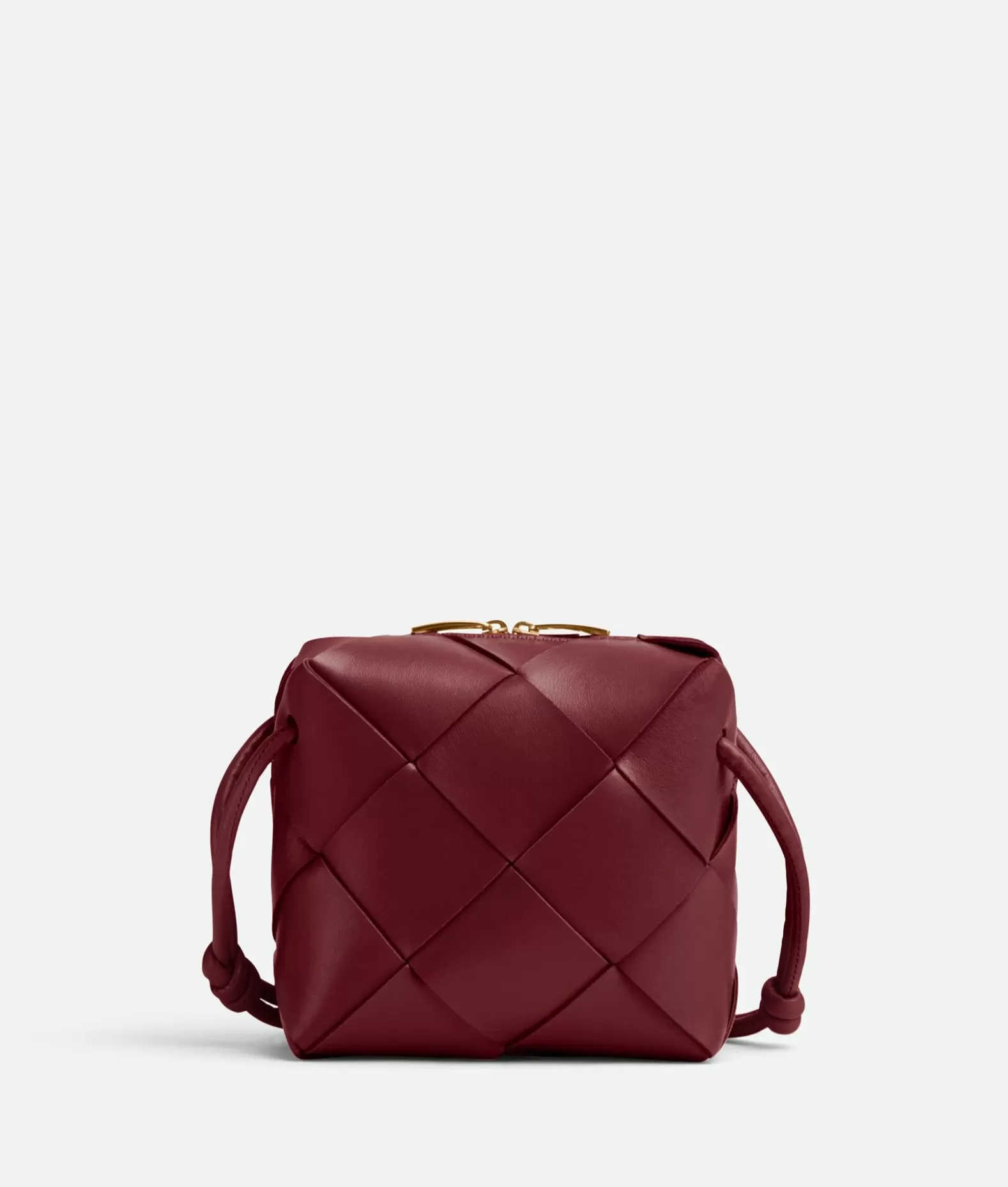 Mini^Bottega Veneta Mini Cassette Camera Bag Bordeaux