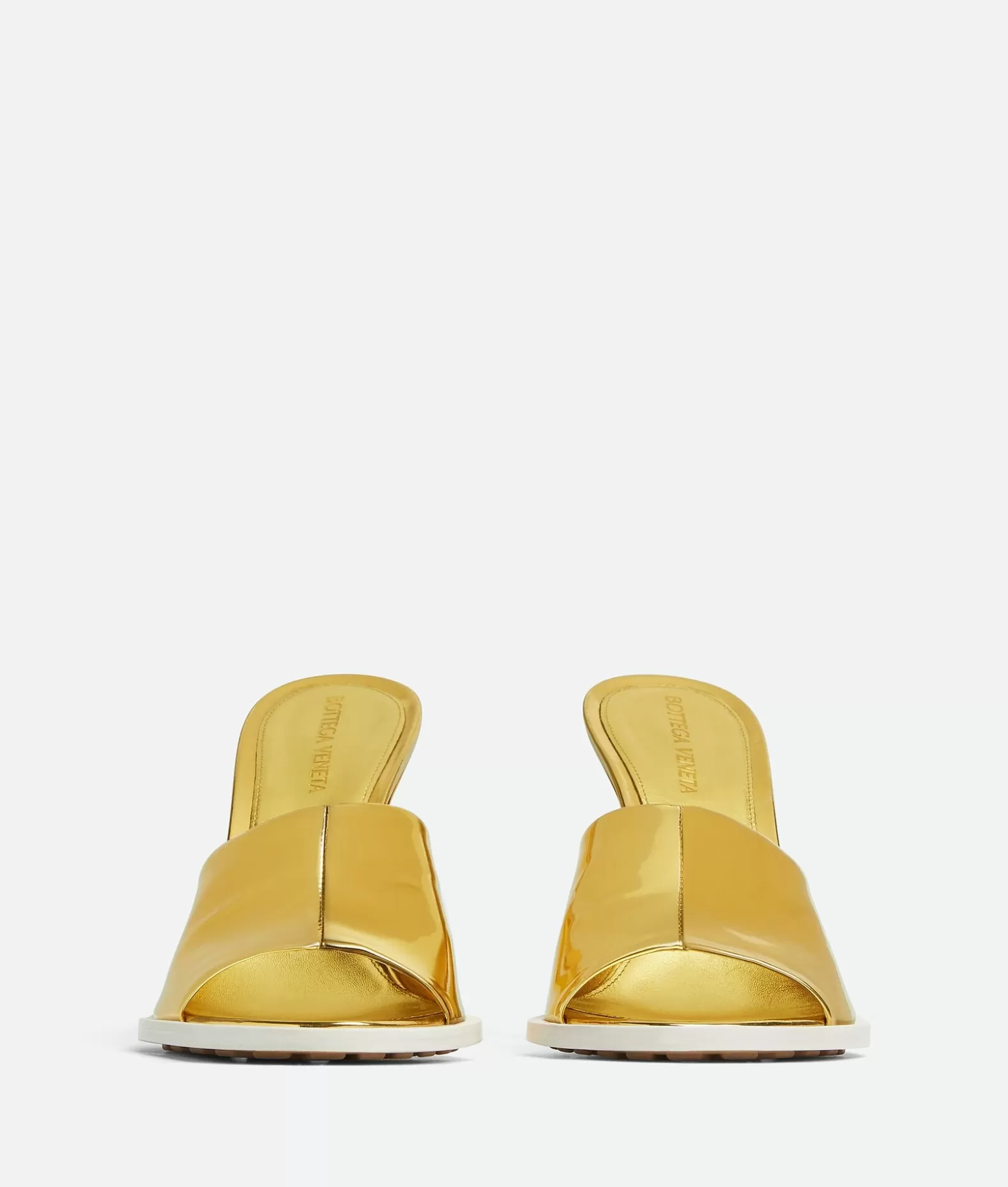 Sandali^Bottega Veneta Mule Cha-Cha Gold / White