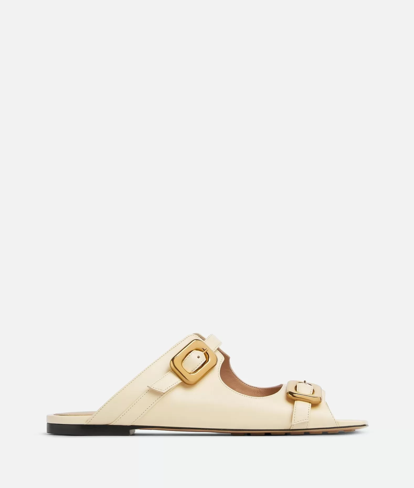 Sandali^Bottega Veneta Mule Flat Stretch Buckle Sea salt