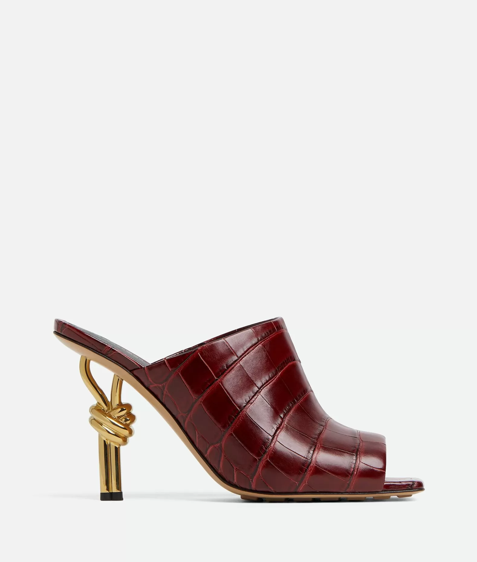 Sandali^Bottega Veneta Mule Knot Dark ruby