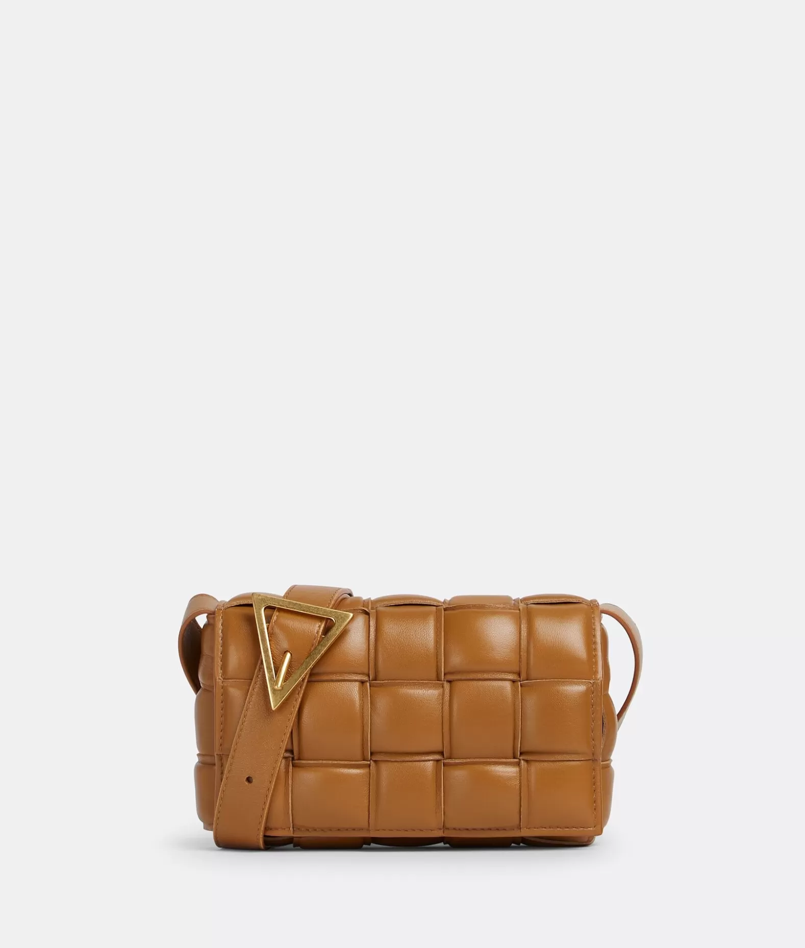 A Tracolla^Bottega Veneta Padded Cassette Piccola Camel