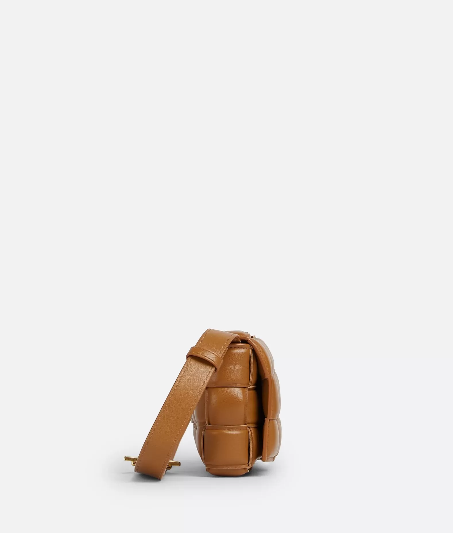 A Tracolla^Bottega Veneta Padded Cassette Piccola Camel