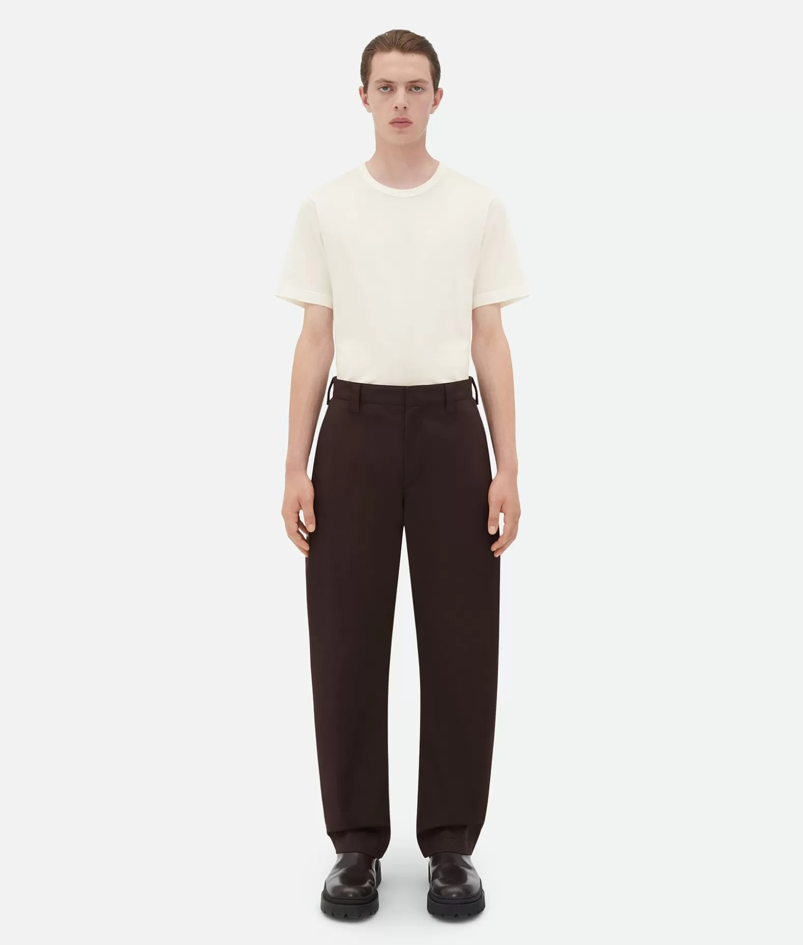 Pantaloni E Shorts^Bottega Veneta Pantaloni Affusolati In Cotone Stretch Fondant