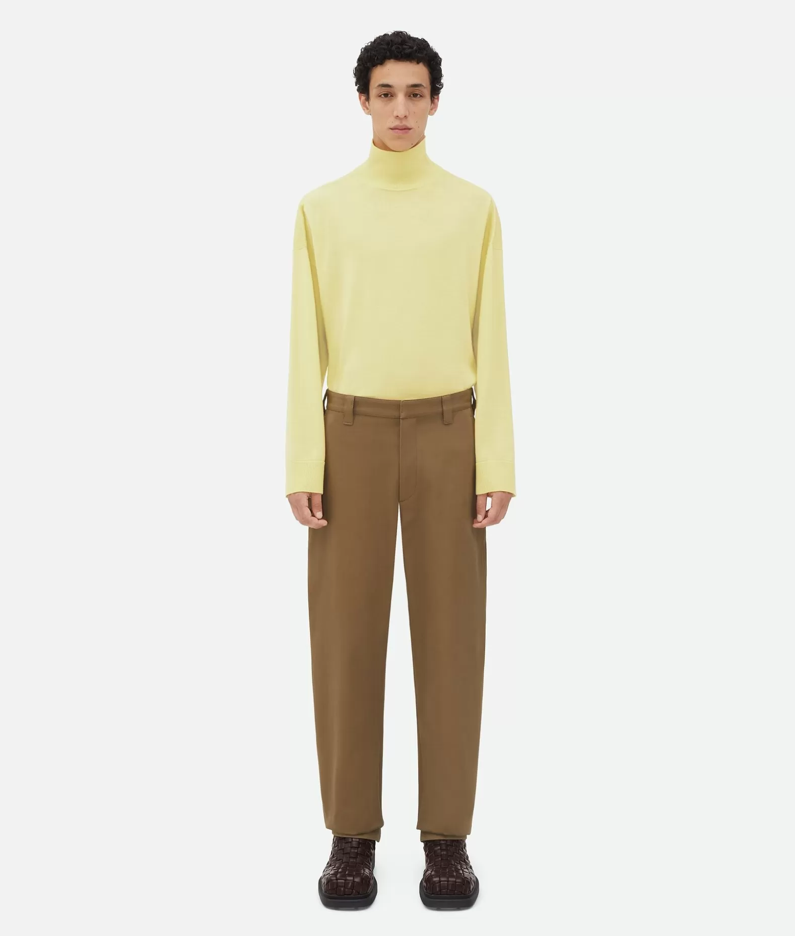 Pantaloni E Shorts^Bottega Veneta Pantaloni Affusolati In Twill Di Cotone Jute