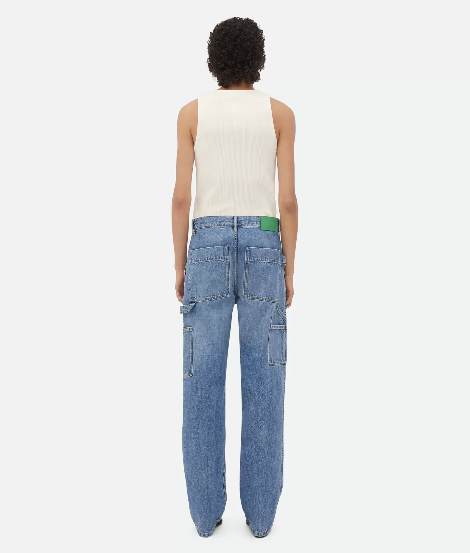 Denim^Bottega Veneta Pantaloni Cargo In Denim Vintage Indigo Mid blue