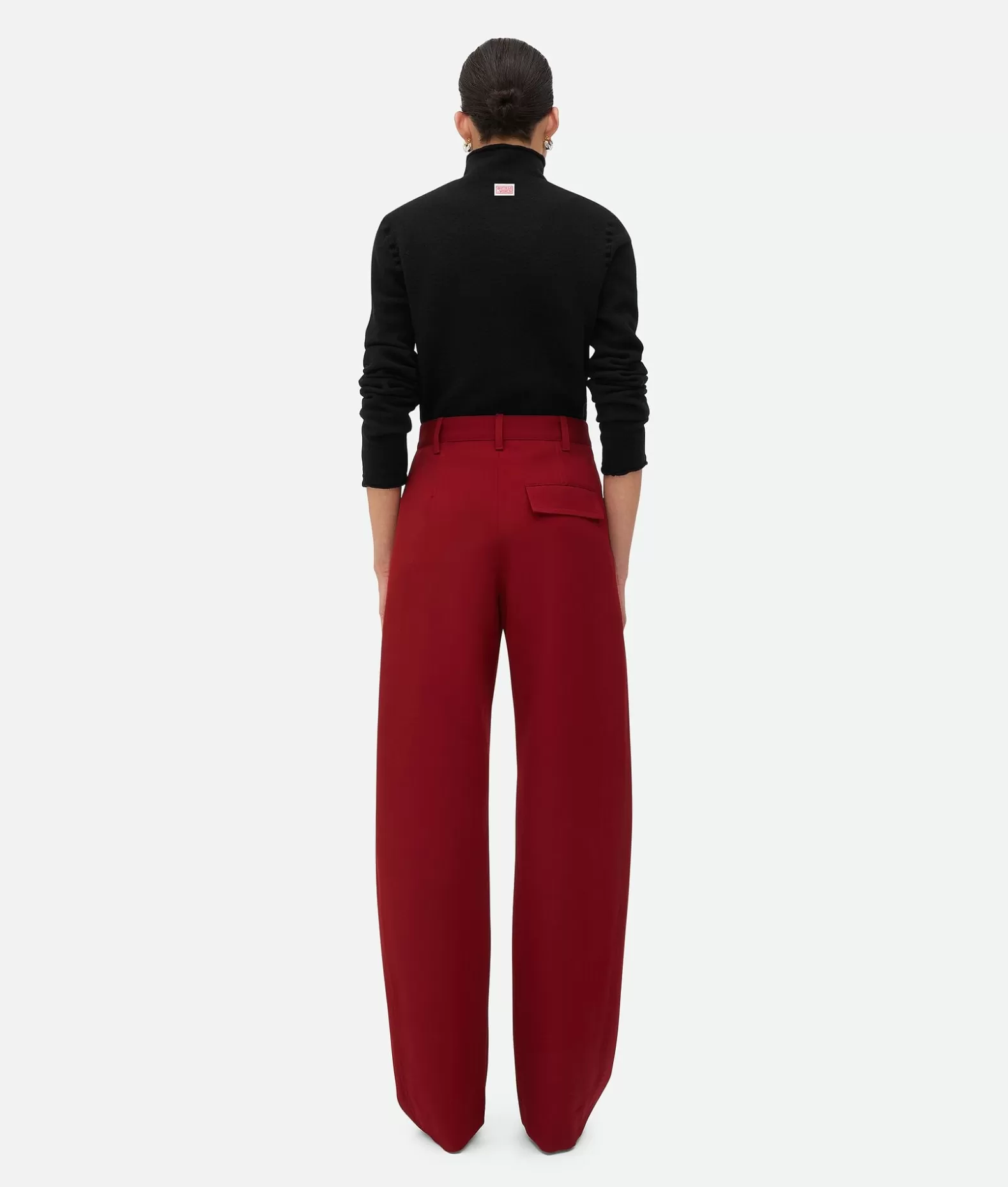 Pantaloni E Shorts^Bottega Veneta Pantaloni Dal Taglio Arrotondato In Twill Di Lana Rosewood
