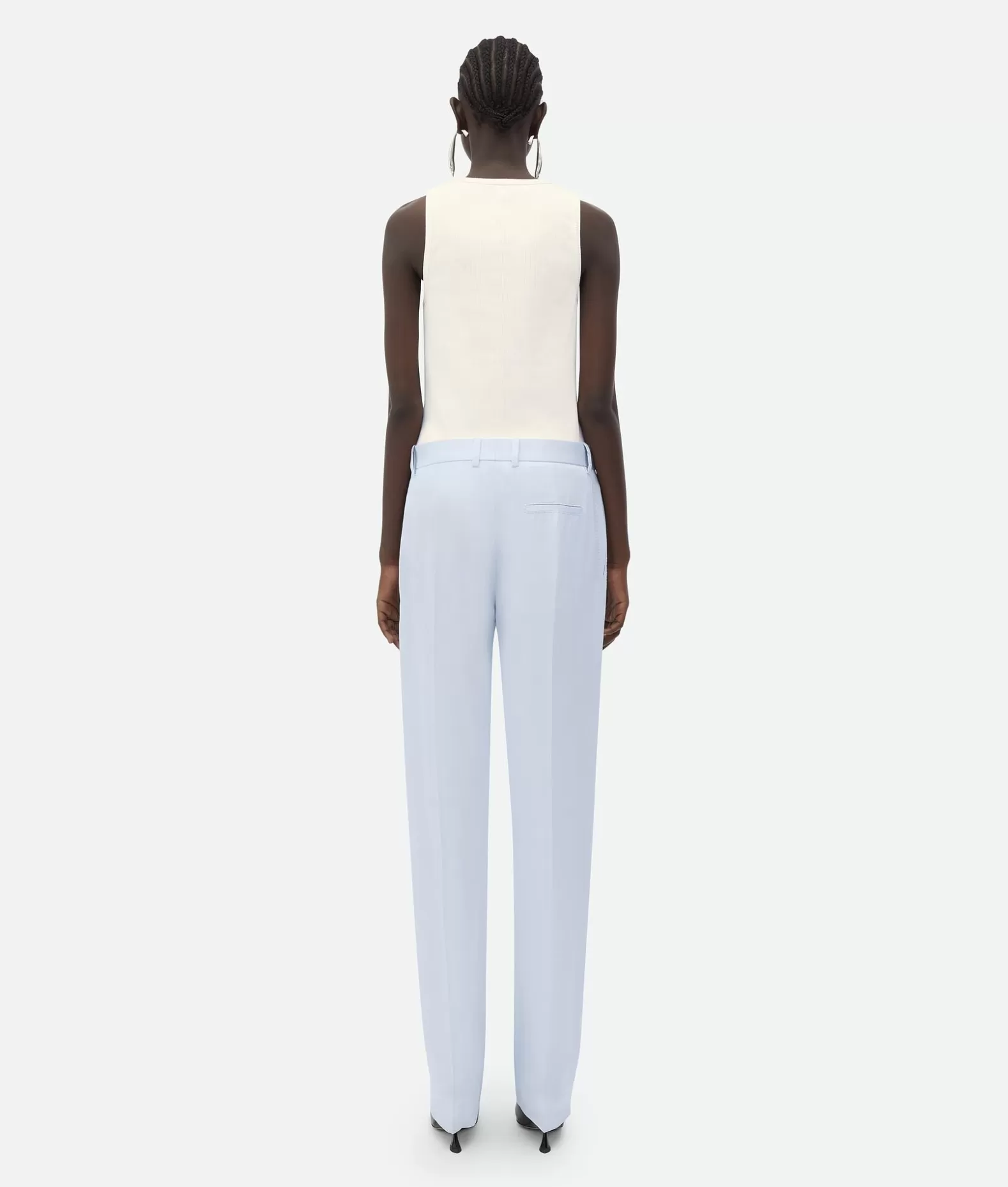 Pantaloni E Shorts^Bottega Veneta Pantaloni Dal Taglio Dritto In Twill Di Viscosa Morning mist