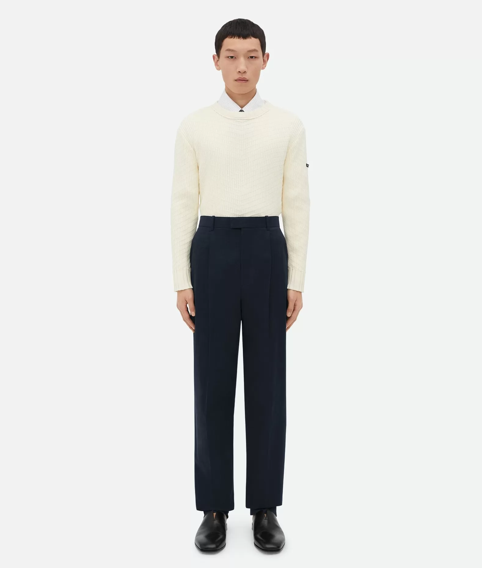 Pantaloni E Shorts^Bottega Veneta Pantaloni In Twill Di Cotone Leggero Midnight blue