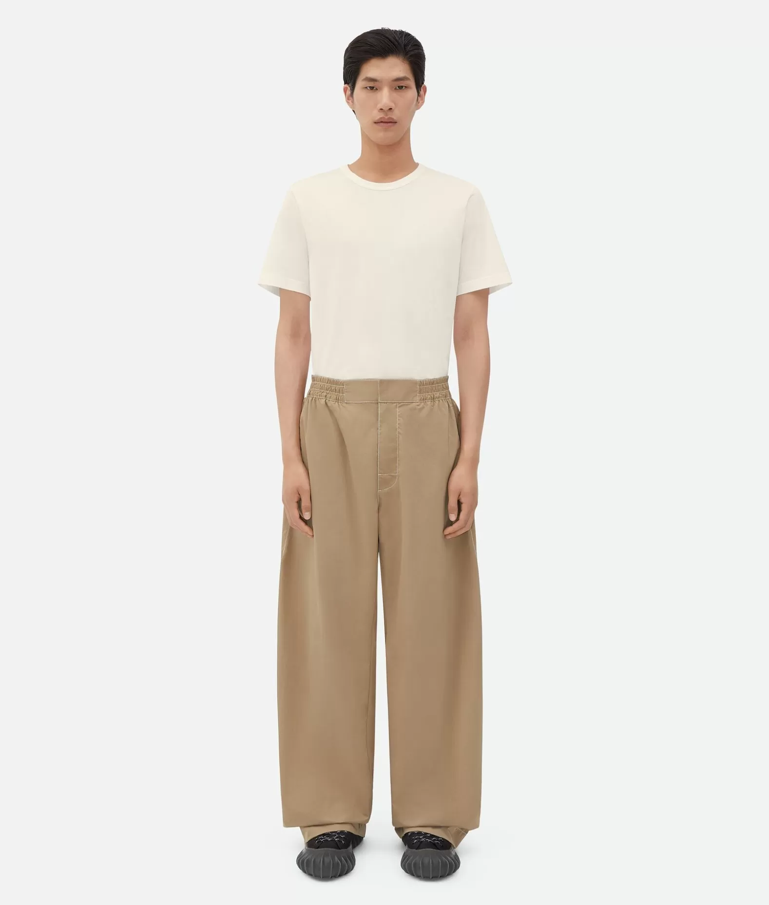 Pantaloni E Shorts^Bottega Veneta Pantaloni Tech Nylon Elasticizzati Sesame