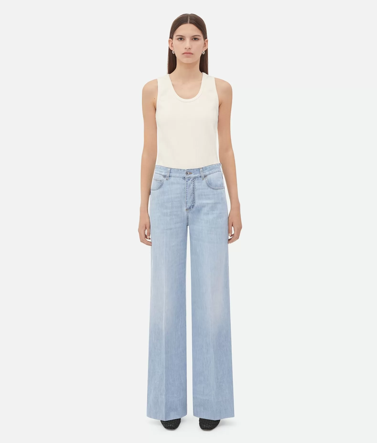 Denim^Bottega Veneta Pantaloni Wide Denim Light bleach