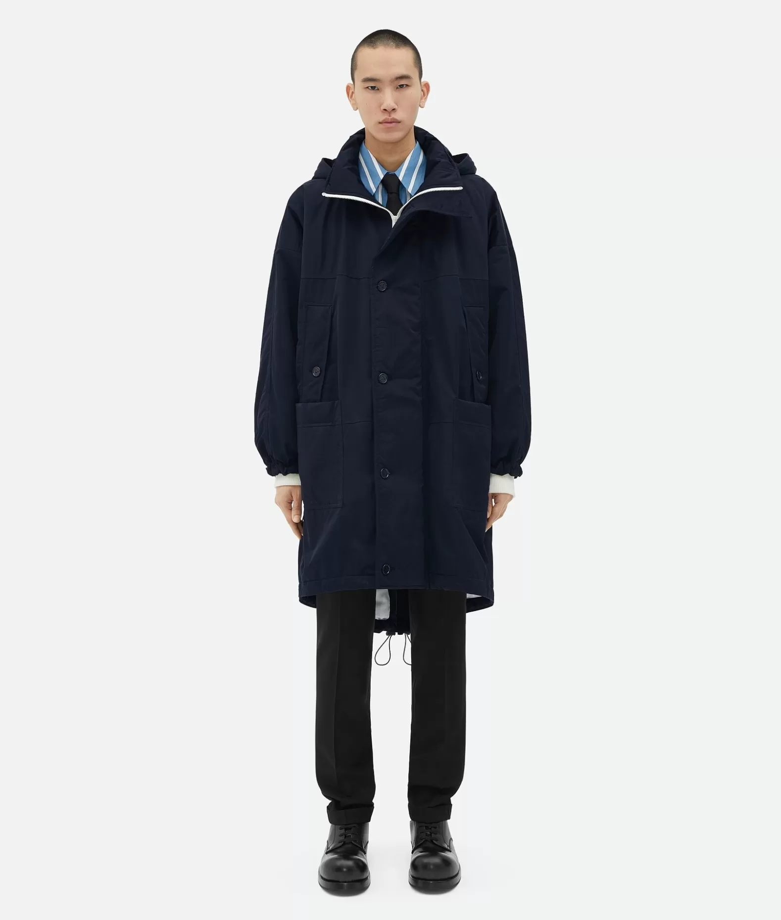 Cappotti^Bottega Veneta Parka Imbottito In Tech Nylon Dark navy