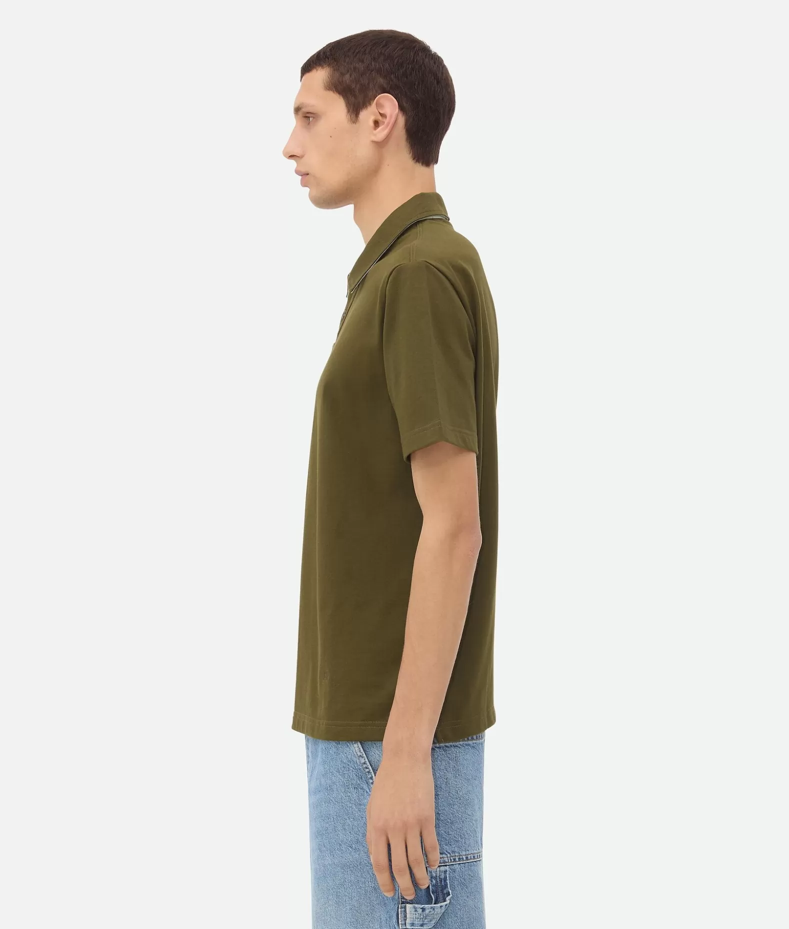 Polos^Bottega Veneta Polo In Jersey Di Cotone Pima Olive oil