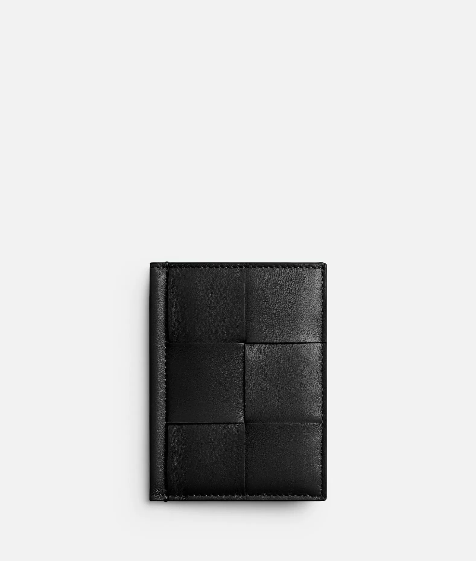 Porta Carte^Bottega Veneta Porta Carte Sottile Cassette Con Patta Black