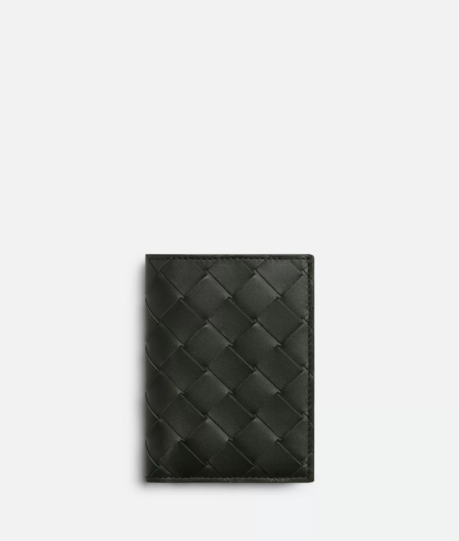 Porta Carte^Bottega Veneta Porta Carte Sottile Intrecciato Con Patta Dark green/ice/deep red/pineapple