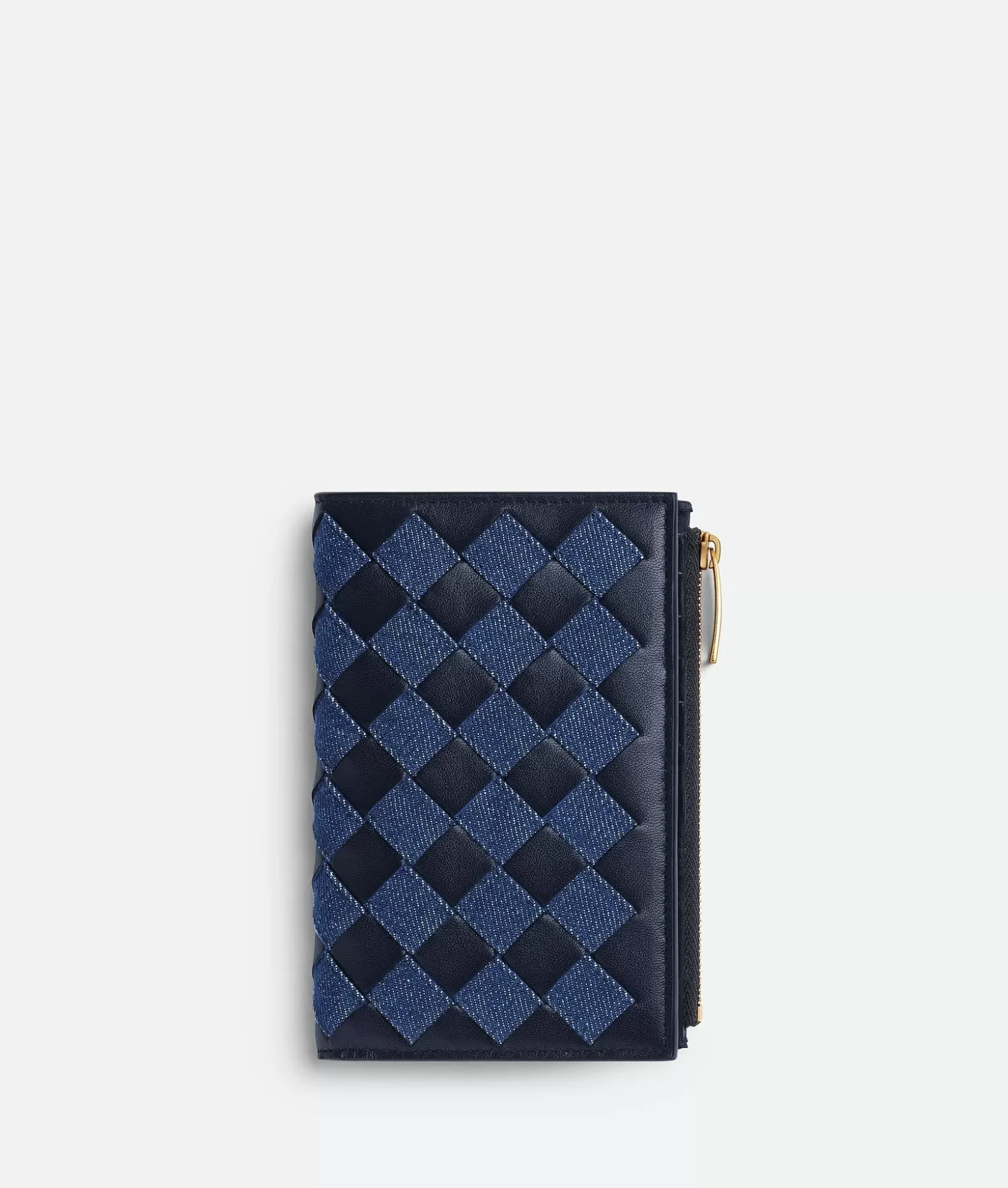 Portafogli Grandi^Bottega Veneta Portafoglio Bi-fold Intrecciato Medio Abyss / Indigo