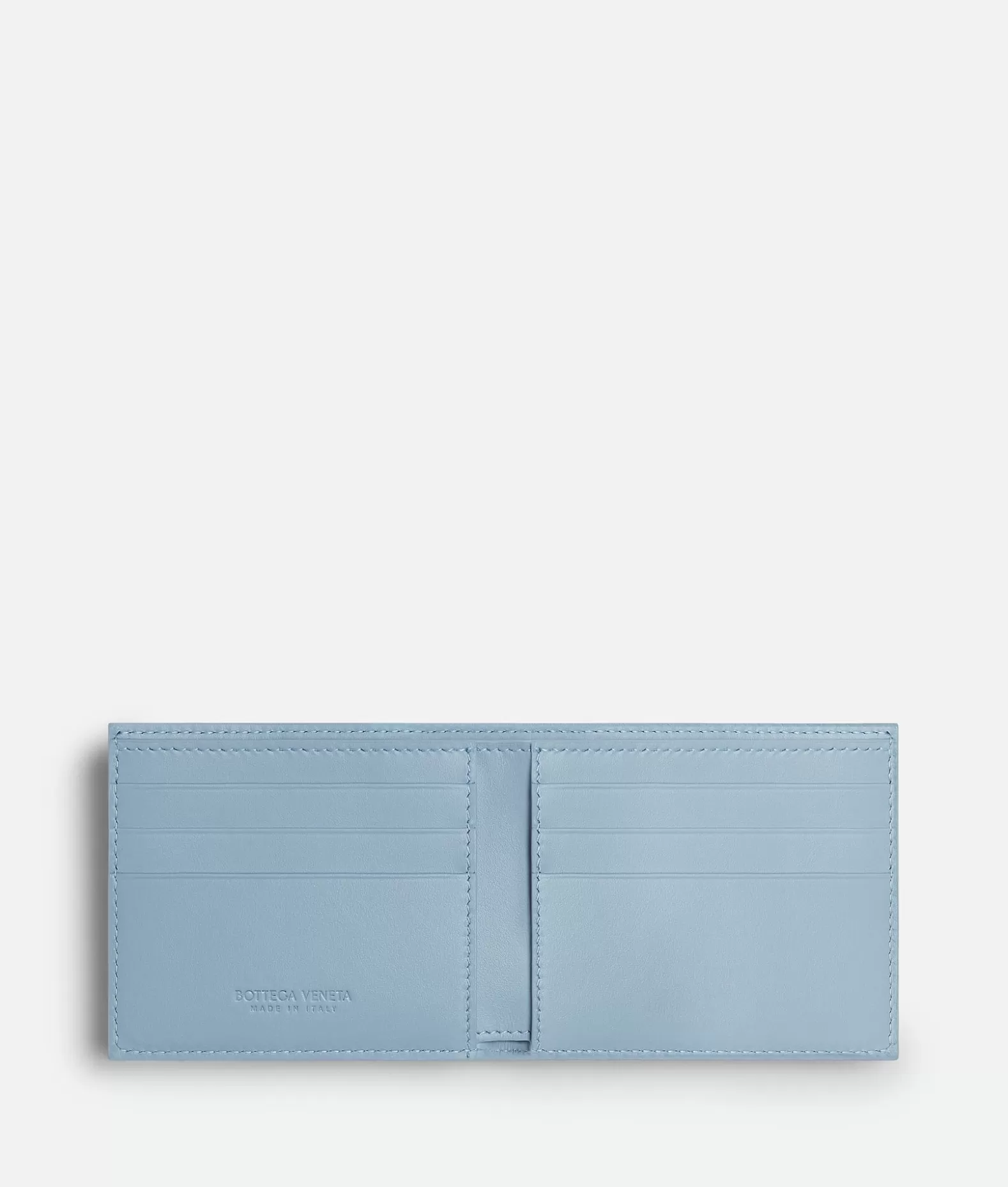 Portafogli Piccoli^Bottega Veneta Portafoglio Cassette Bi-fold Blue melange/ice