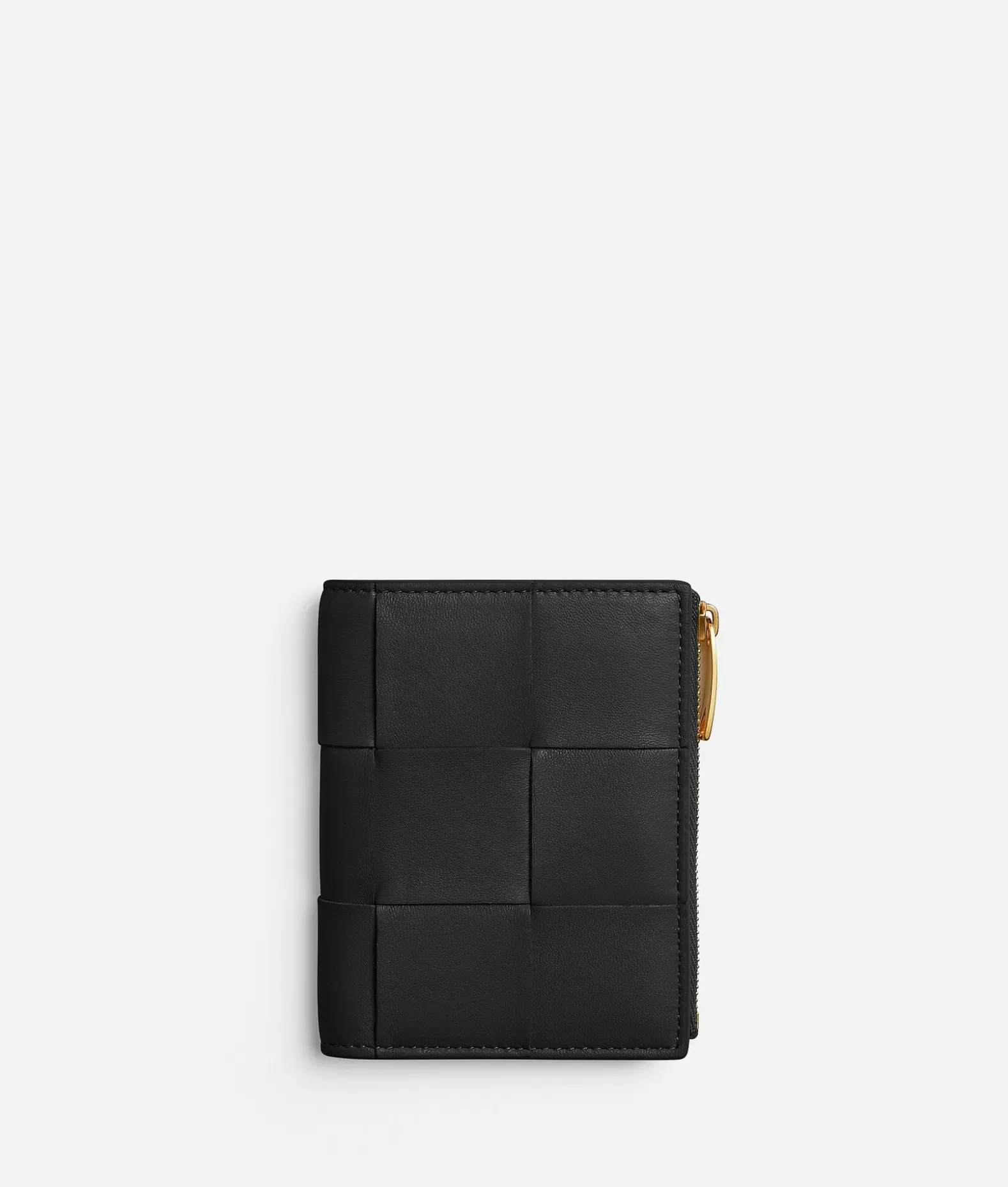 Portafogli Piccoli^Bottega Veneta Portafoglio Cassette Bi-fold Piccolo Con Zip Black