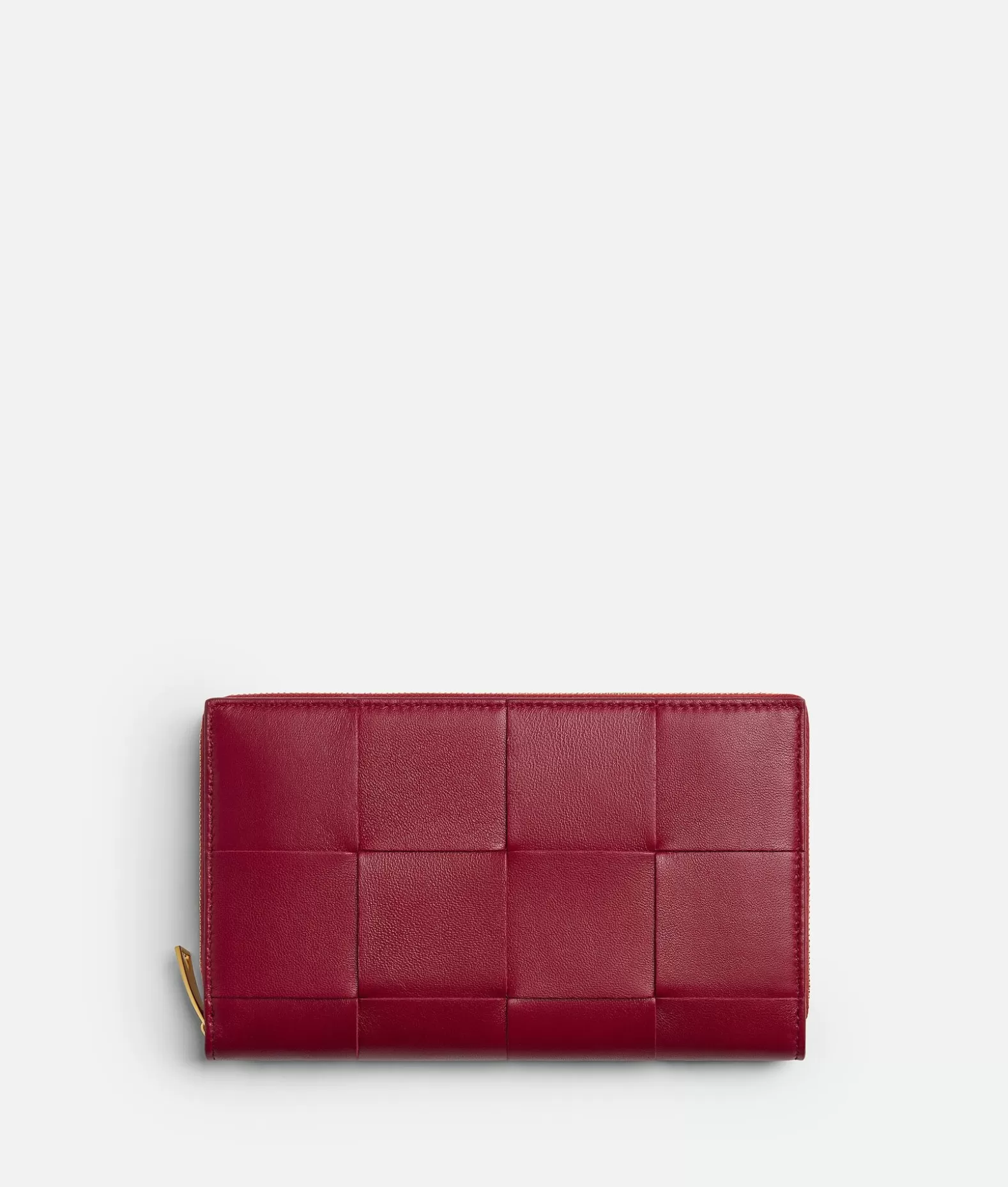 Portafogli Grandi^Bottega Veneta Portafoglio Cassette Con Zip Dark red / Bliss washed