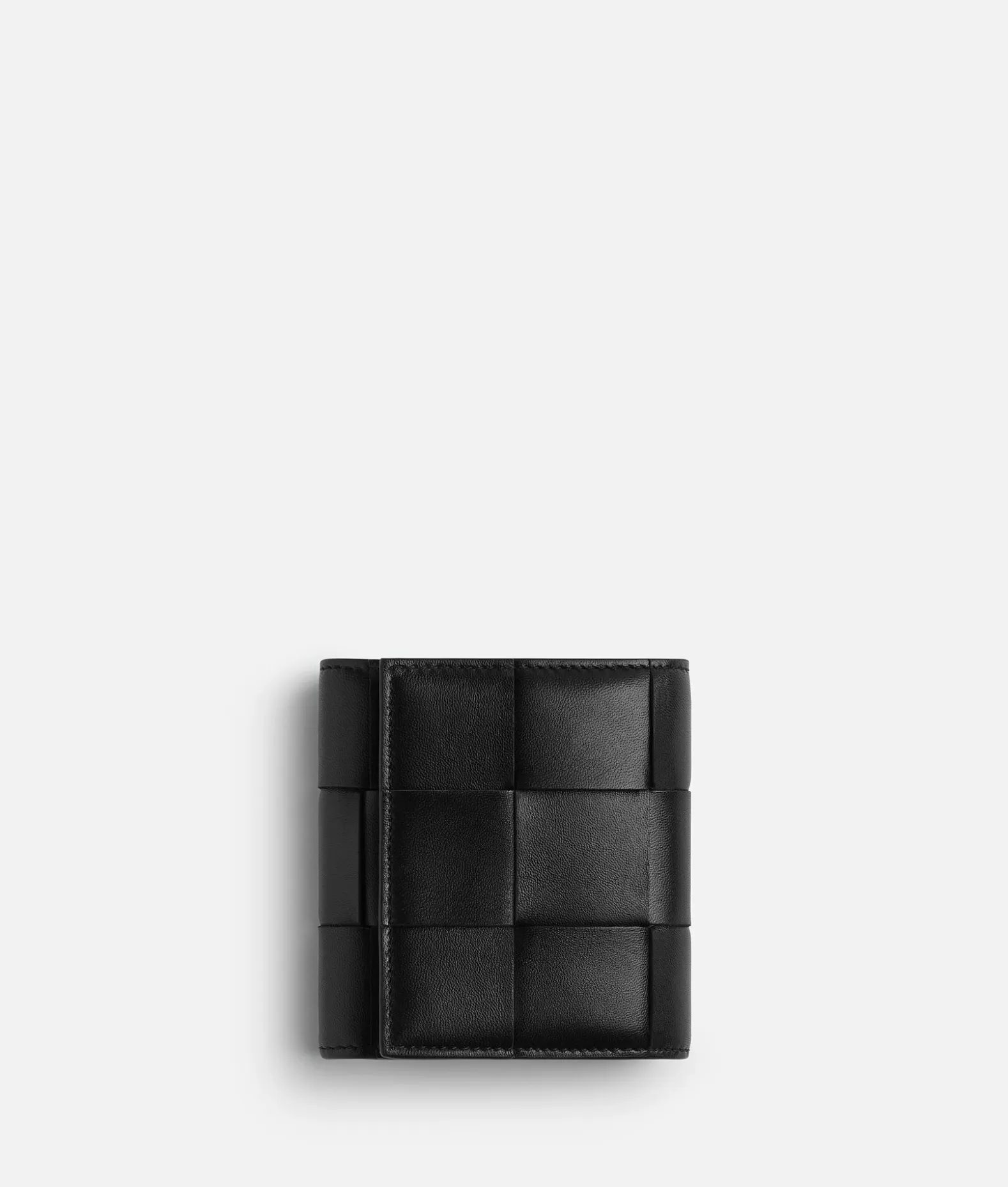 Portafogli Piccoli^Bottega Veneta Portafoglio Cassette Tri-fold Con Portamonete Origami Black