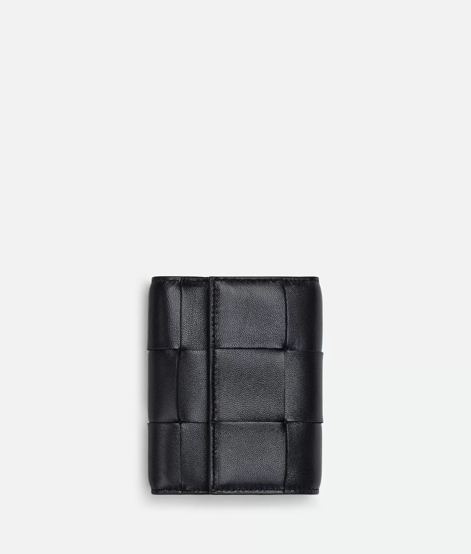 Portafogli Piccoli^Bottega Veneta Portafoglio Cassette Tri-Fold Con Zip Black