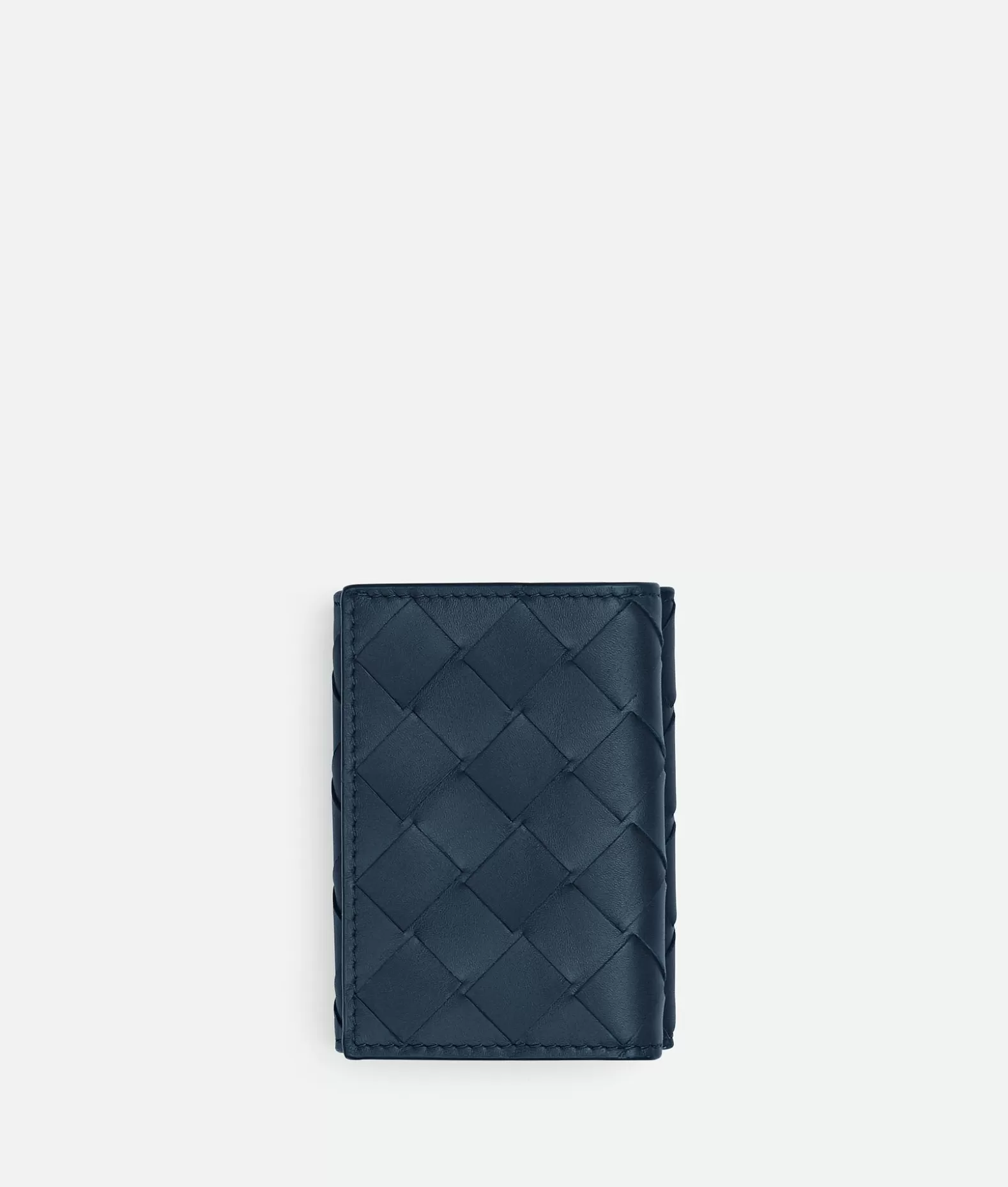 Portafogli Piccoli^Bottega Veneta Portafoglio Tiny Intrecciato Tri-Fold Deep blue