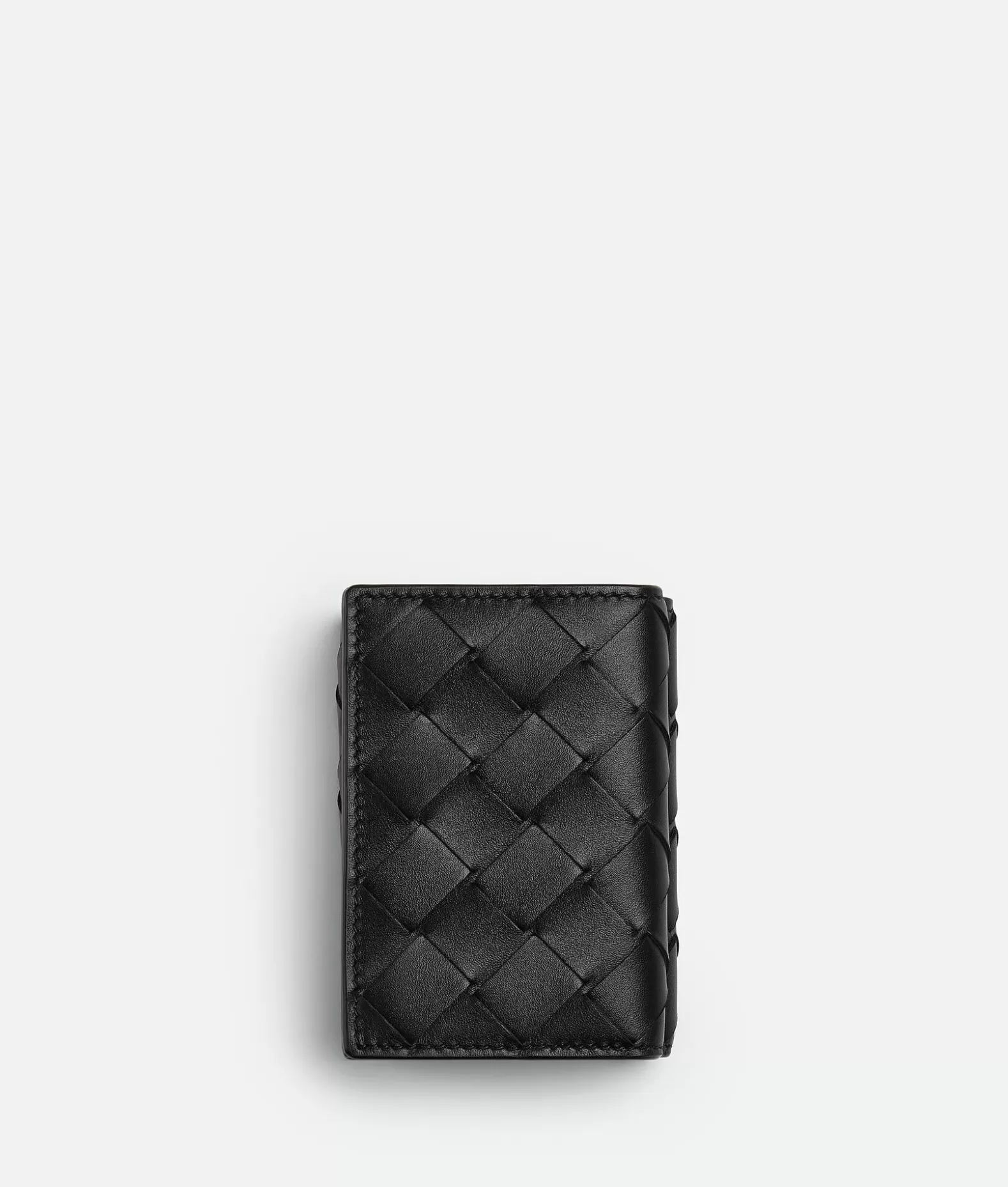 Portafogli Piccoli^Bottega Veneta Portafoglio Tiny Intrecciato Tri-Fold Black grass