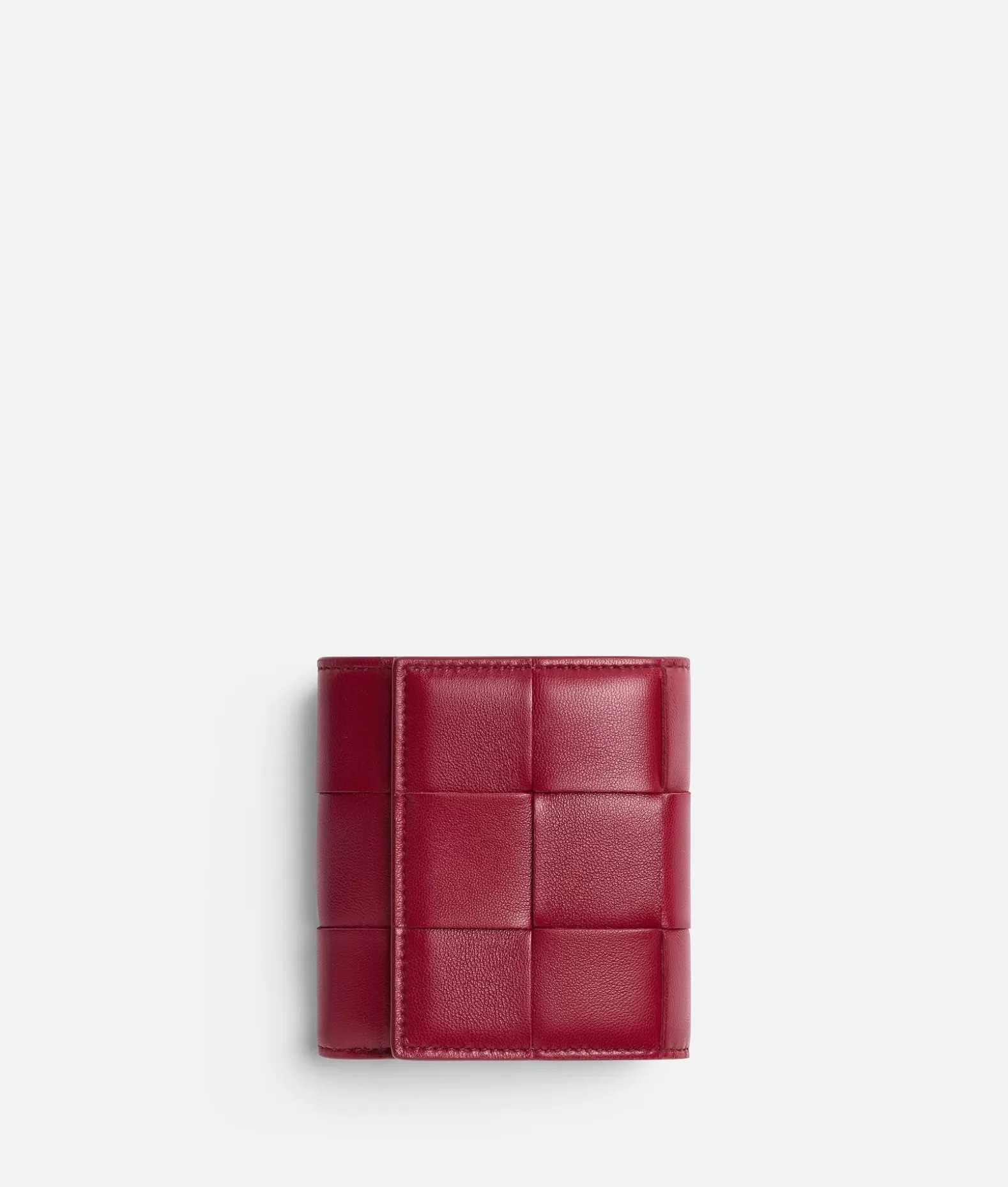 Portafogli Piccoli^Bottega Veneta Portafoglio Tri-fold Cassette Con Portamonete Origami Dark red / Bliss washed