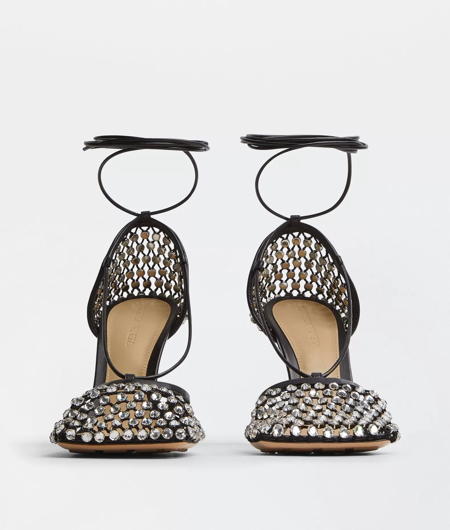 Sandali^Bottega Veneta Sandali Stringati Sparkle Stretch Black