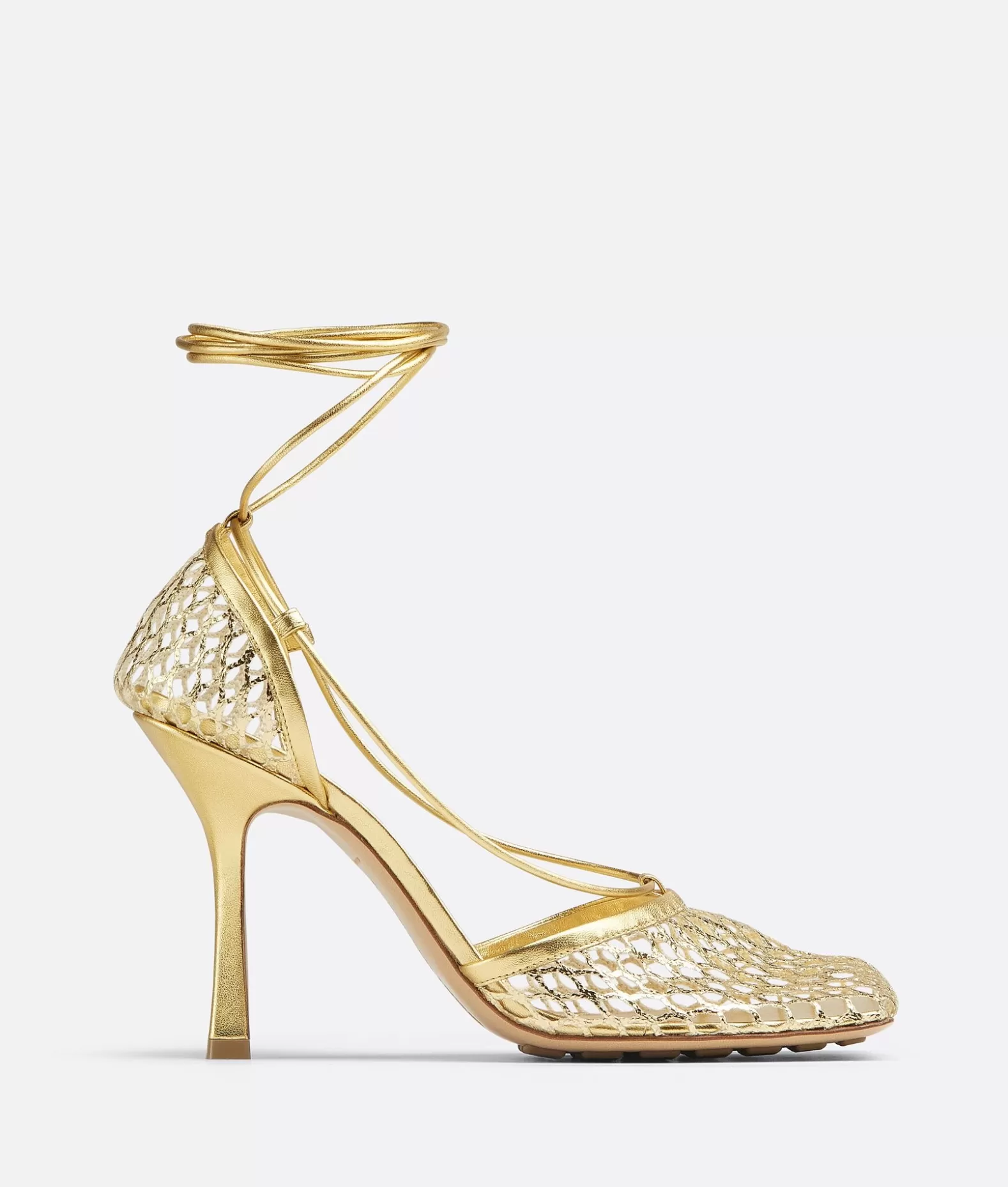 Sandali^Bottega Veneta Sandali Stringati Stretch Gold