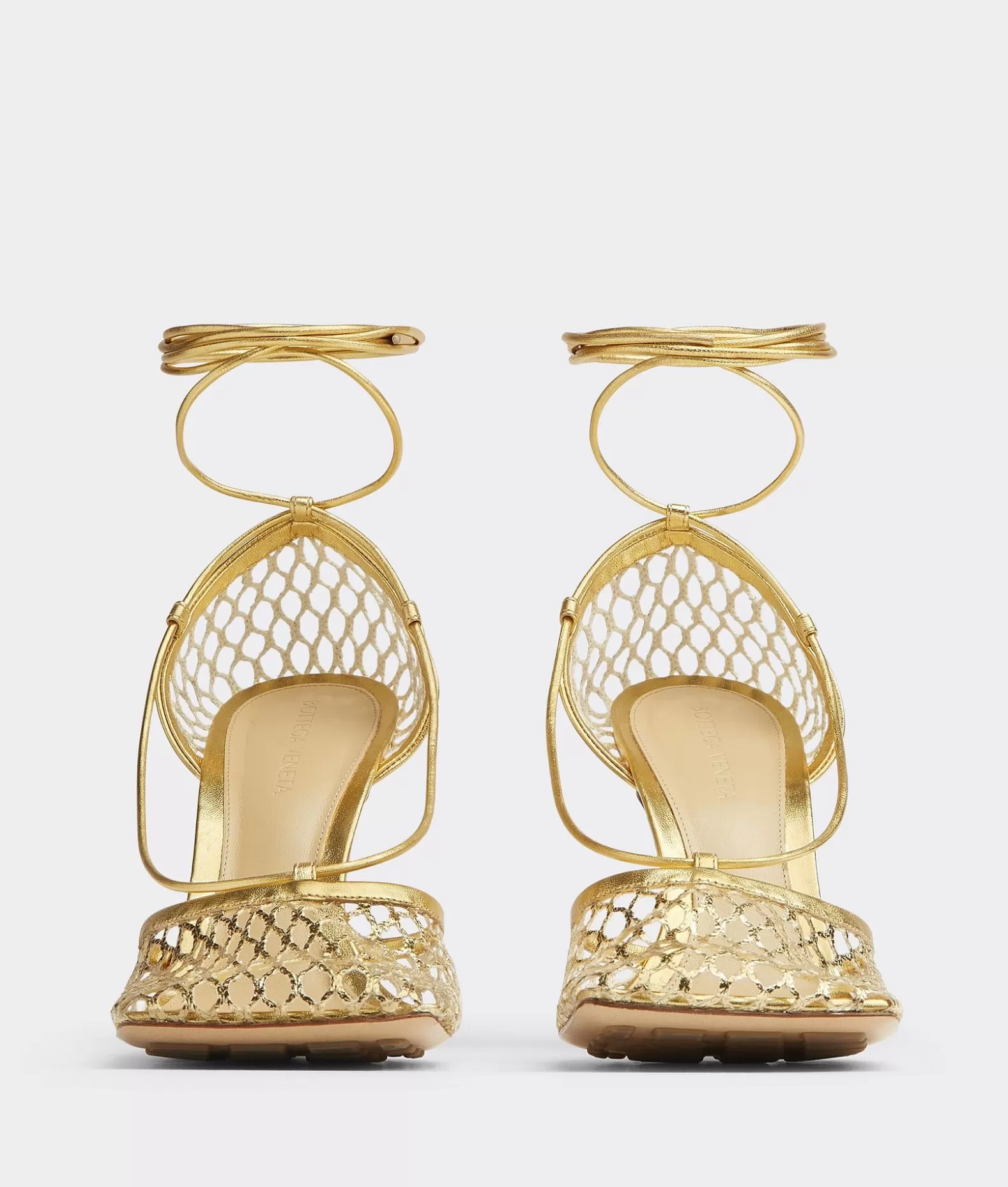 Sandali^Bottega Veneta Sandali Stringati Stretch Gold