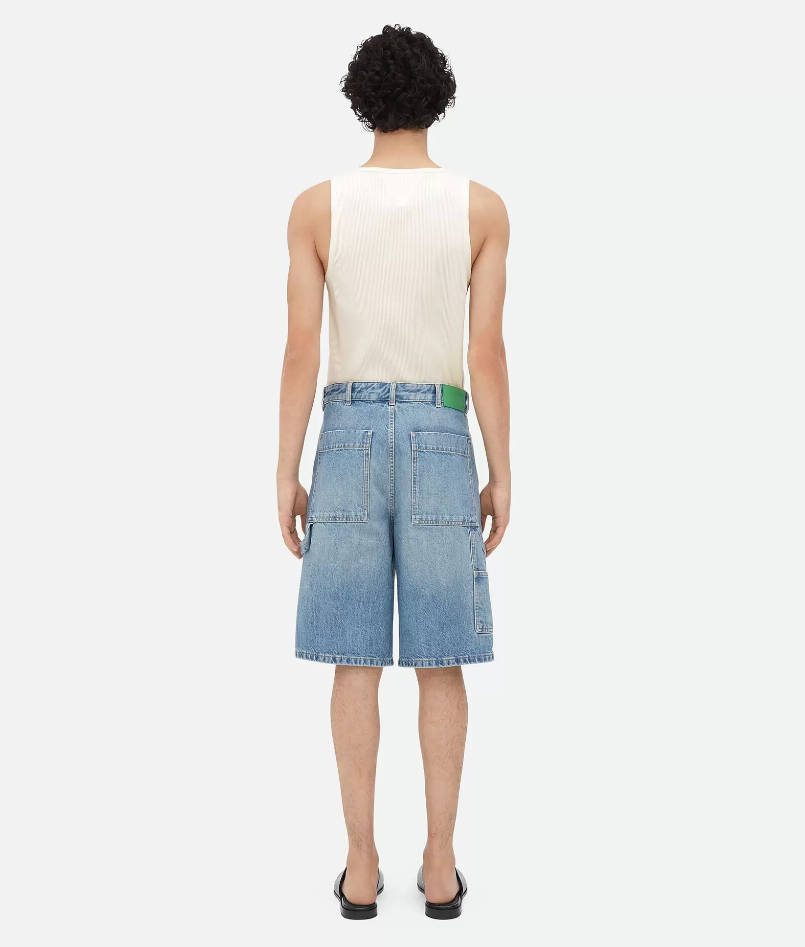 Denim^Bottega Veneta Short Cargo In Denim Vintage Indigo Mid blue