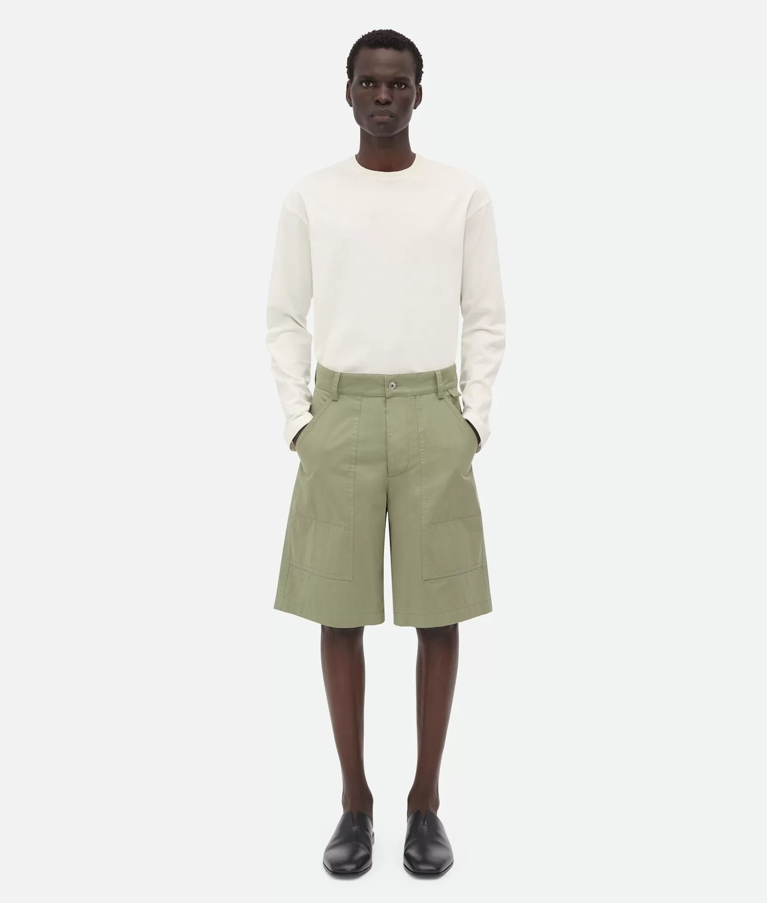 Pantaloni E Shorts^Bottega Veneta Short Cargo In Twill Di Cotone Leggero Juniper