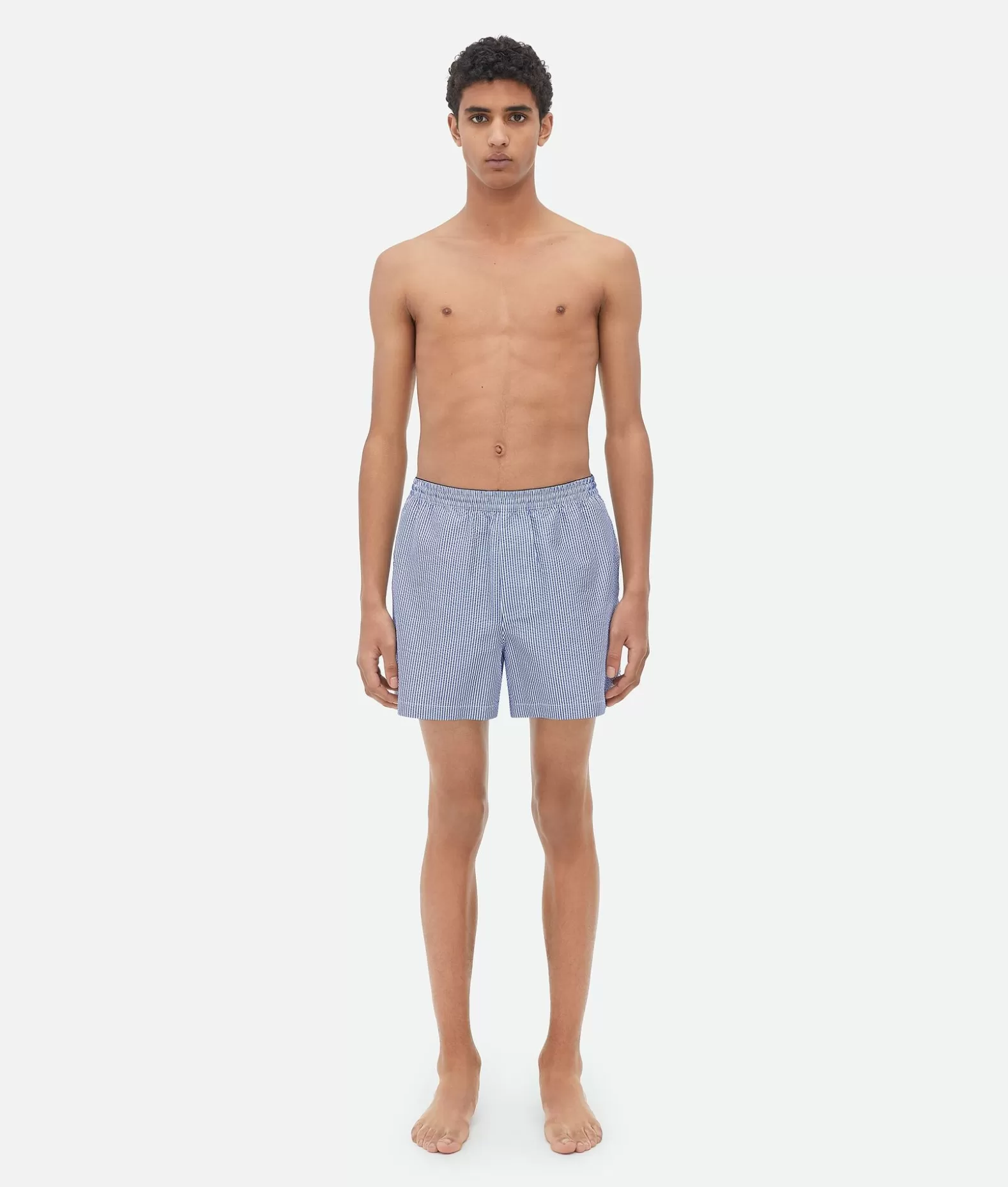 Costumi^Bottega Veneta Short Da Bagno In Nylon Blue / White