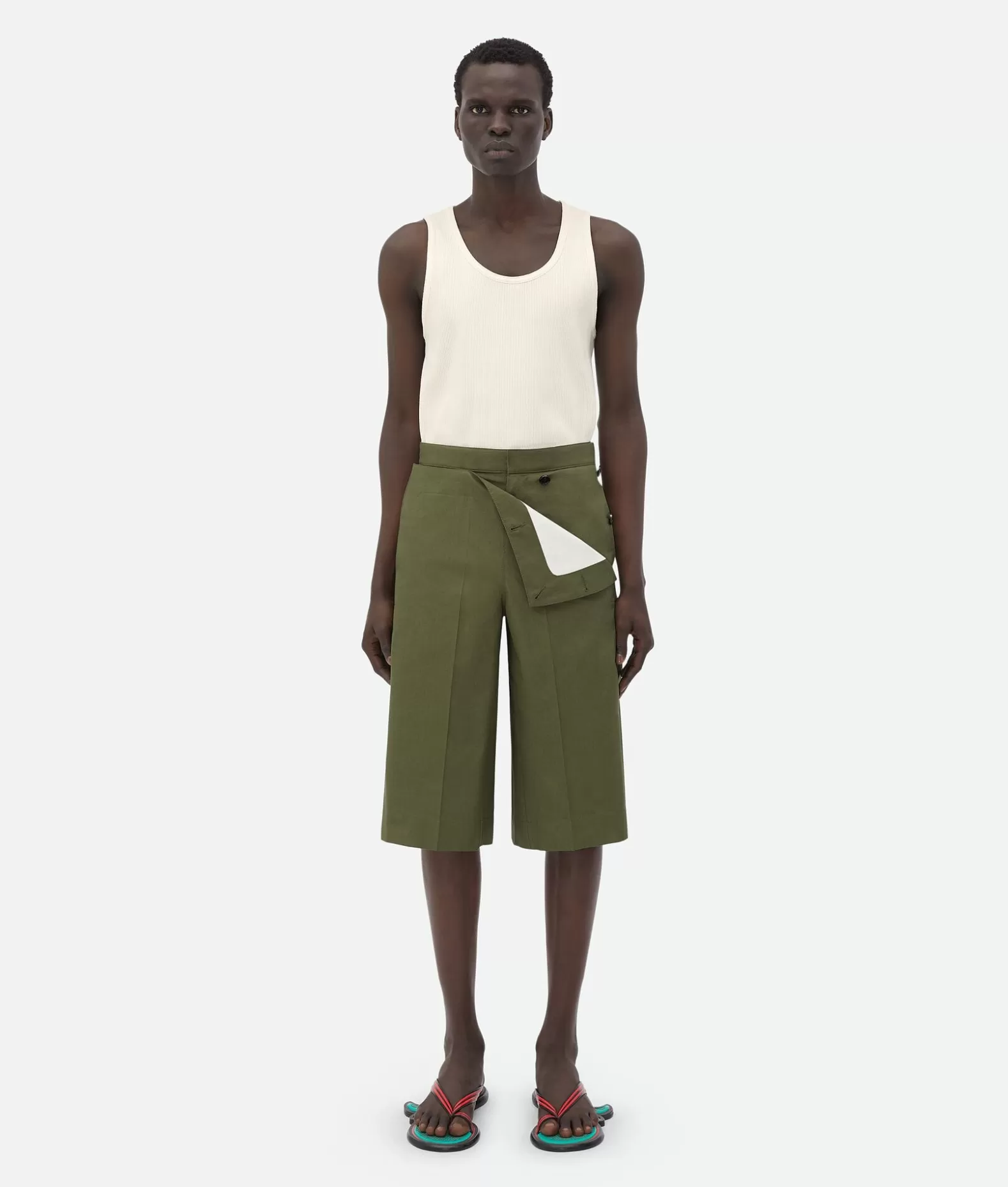 Pantaloni E Shorts^Bottega Veneta Short In Cotone Compatto Thyme