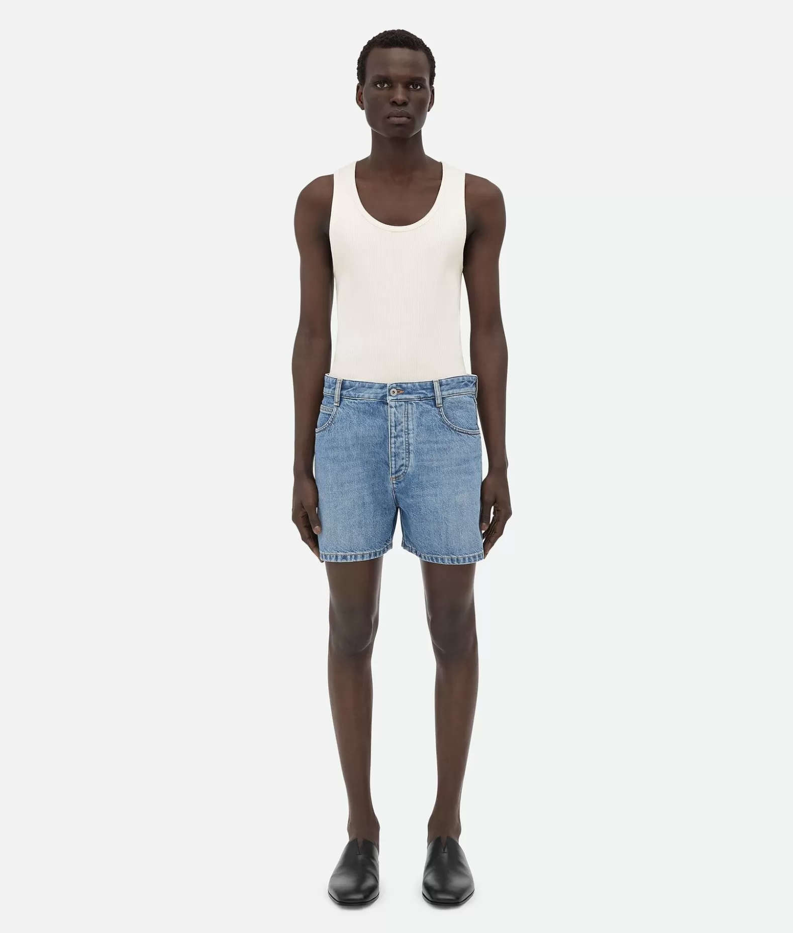 Denim^Bottega Veneta Short In Denim Indaco Vintage Mid blue