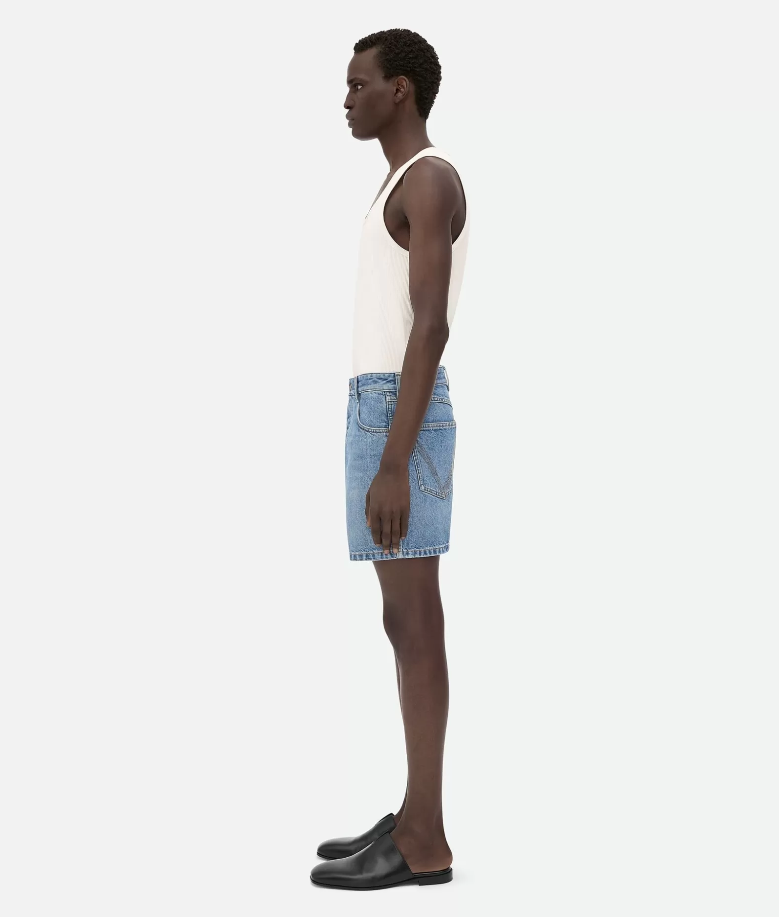 Denim^Bottega Veneta Short In Denim Indaco Vintage Mid blue