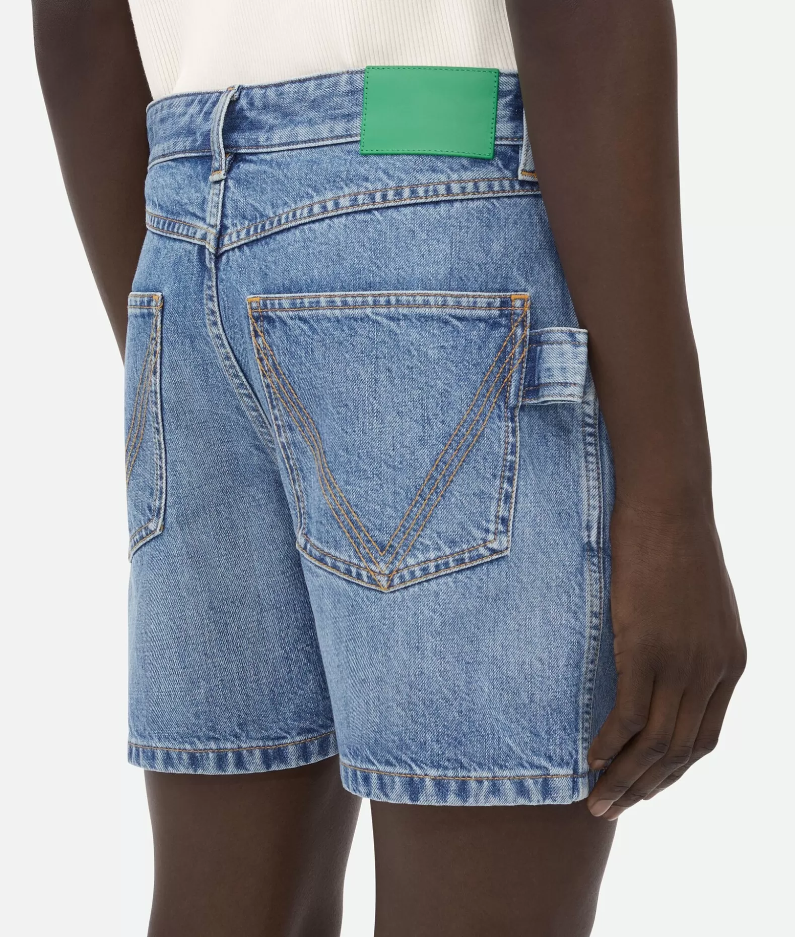 Denim^Bottega Veneta Short In Denim Indaco Vintage Mid blue